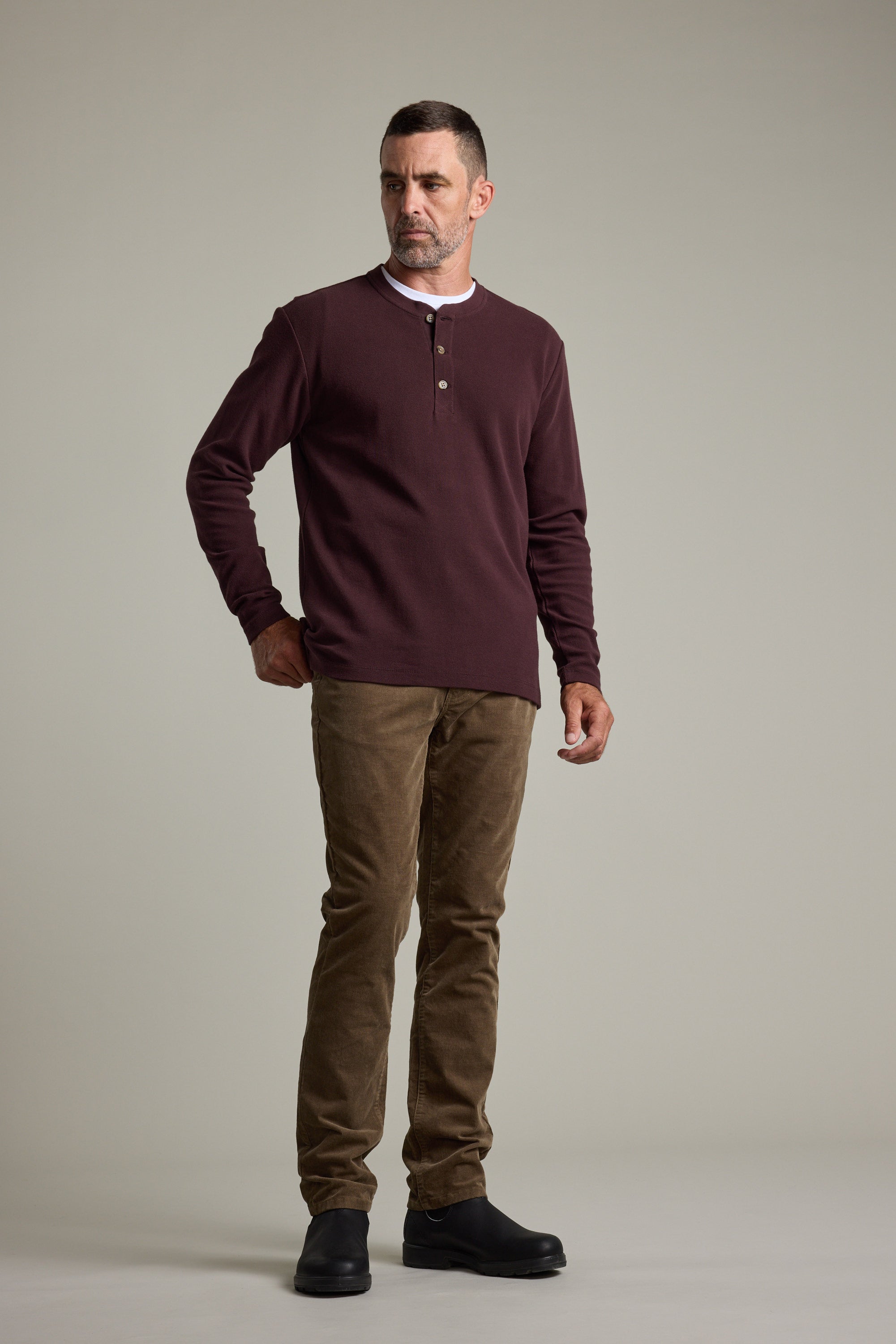 Barkers Langford 5-Pkt Cord Pants in taupe, straight fit