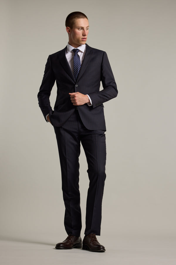 Barkers Wyman Stripe Suit Jacket in navy stripe, additional view