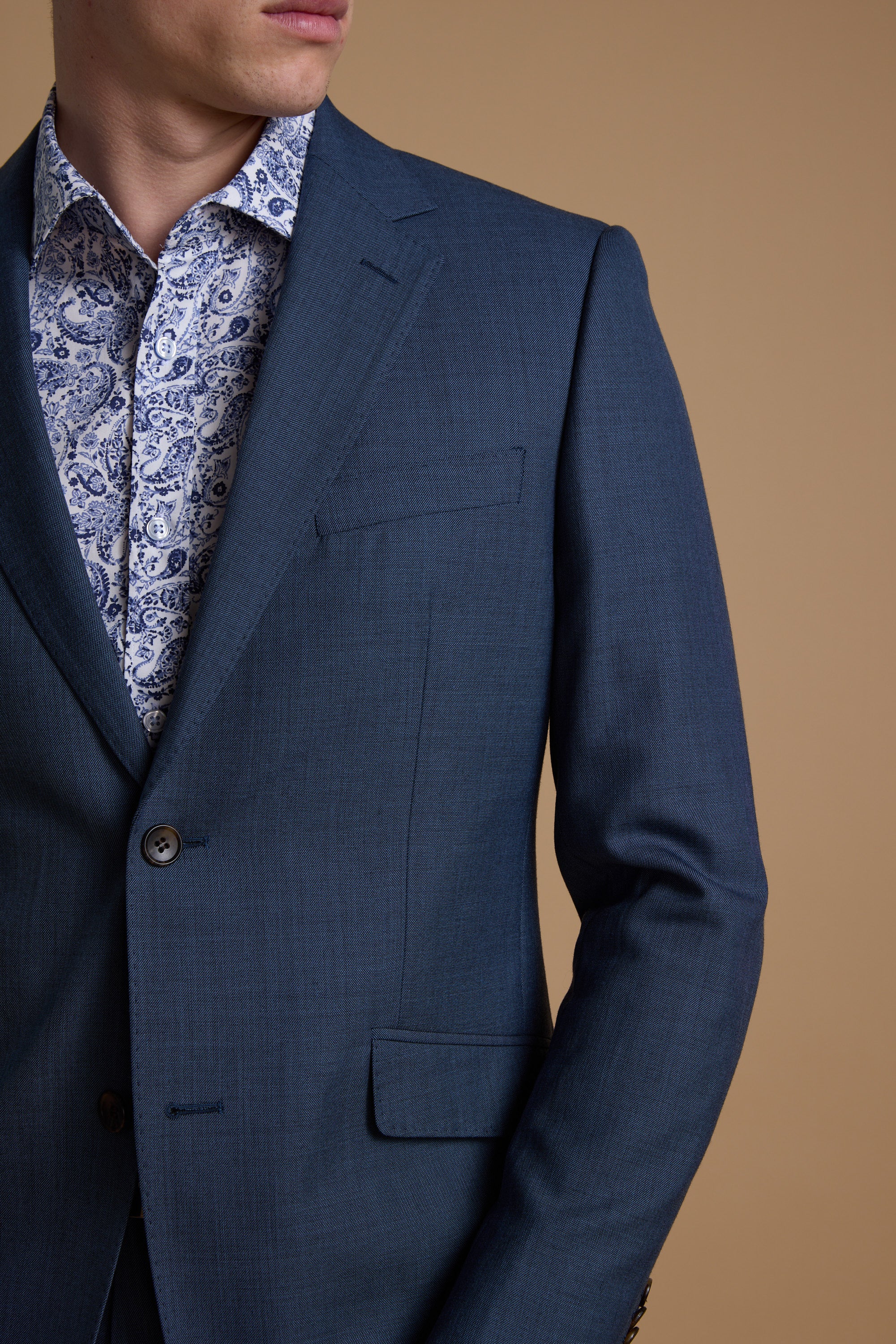 Barkers Morden Texture Suit Jacket in blue, additional view