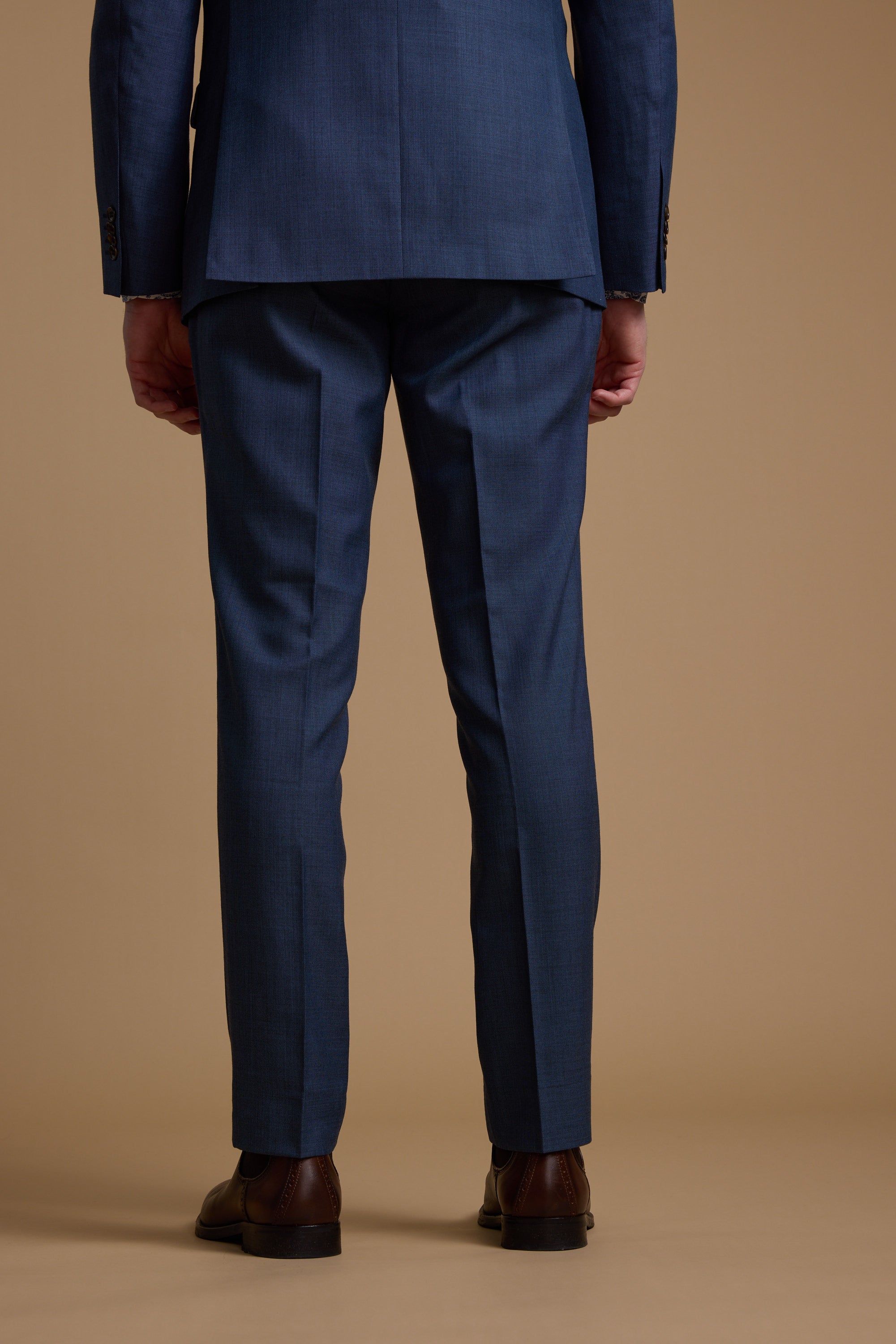 Barkers Morden Texture Suit Trouser in blue, tailored fit, additional view
