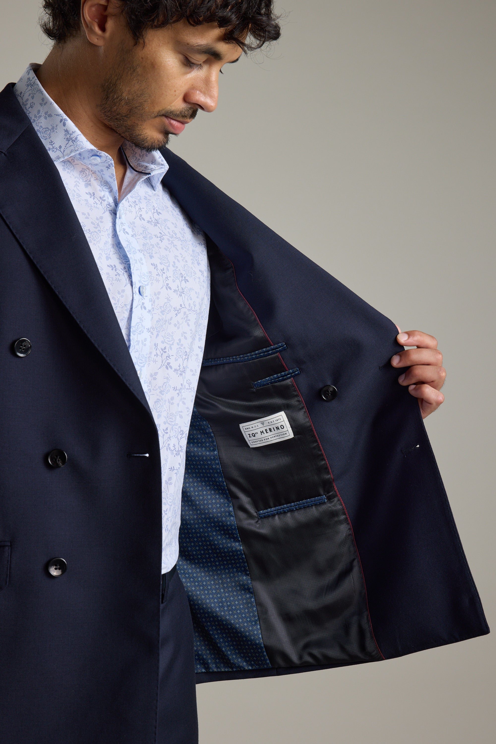 Shop Mayfair ZQrx DB Suit Jacket (NAVY) | Barkers