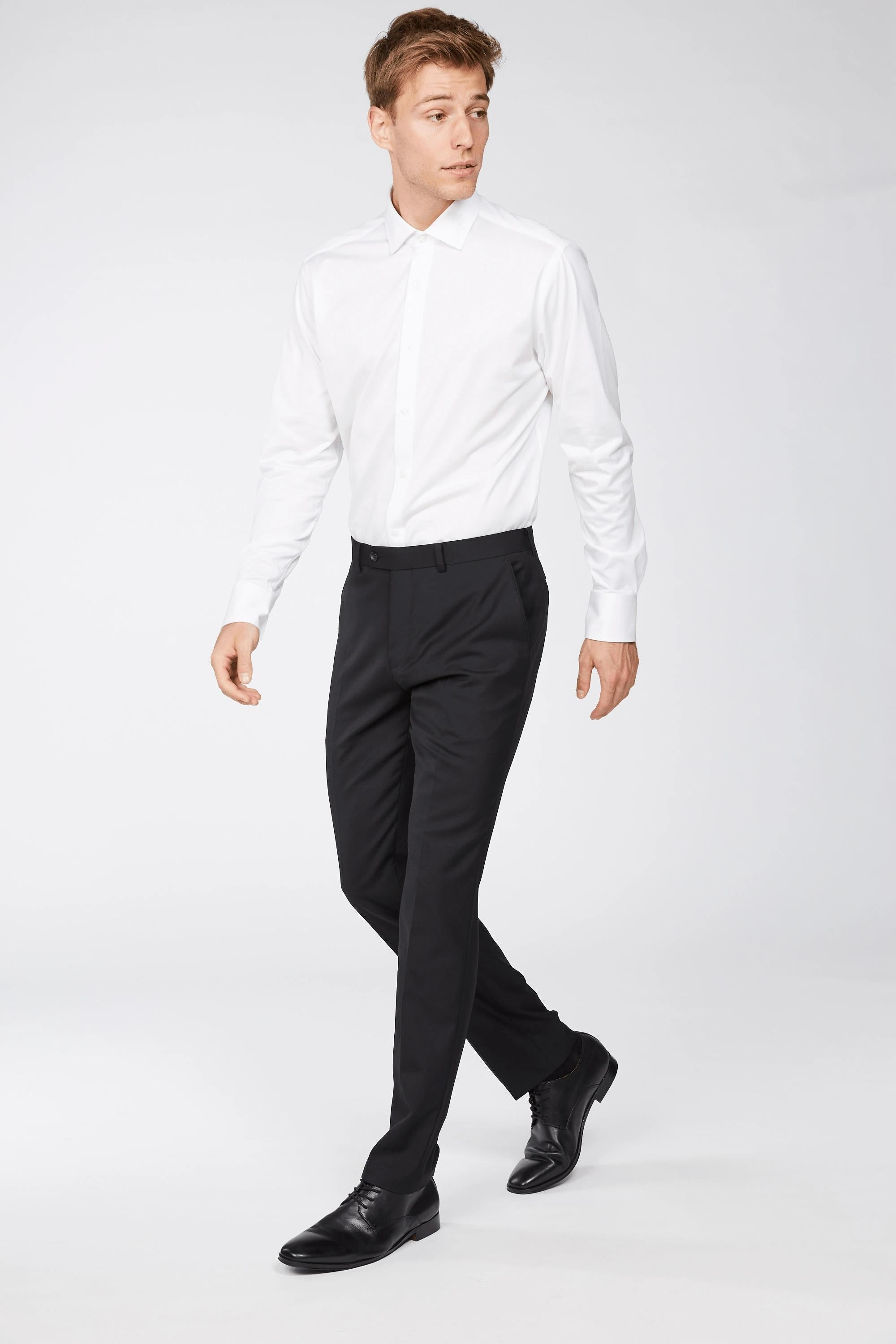 Barkers Bayswater Trouser in black, modern fit, alternate view