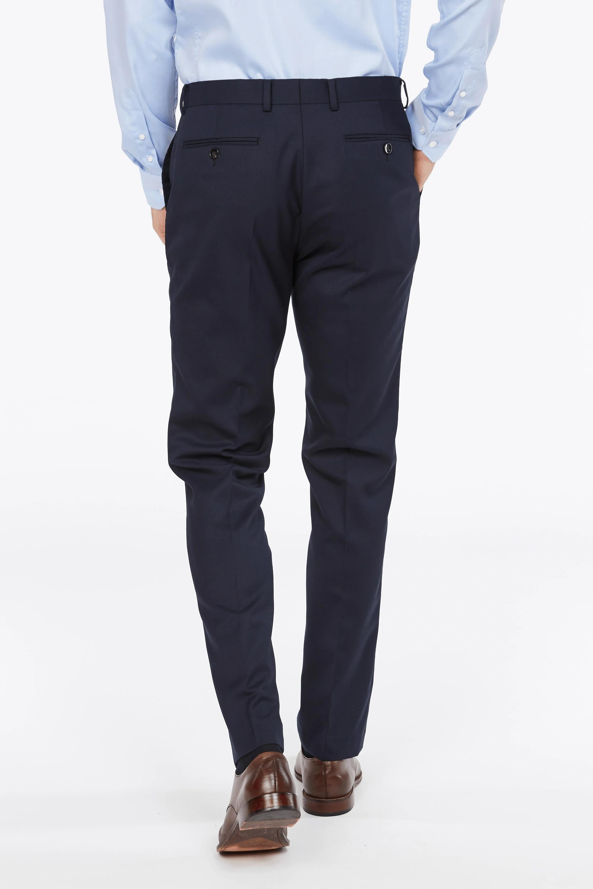 Barkers Bayswater Trouser in navy, modern fit, additional view