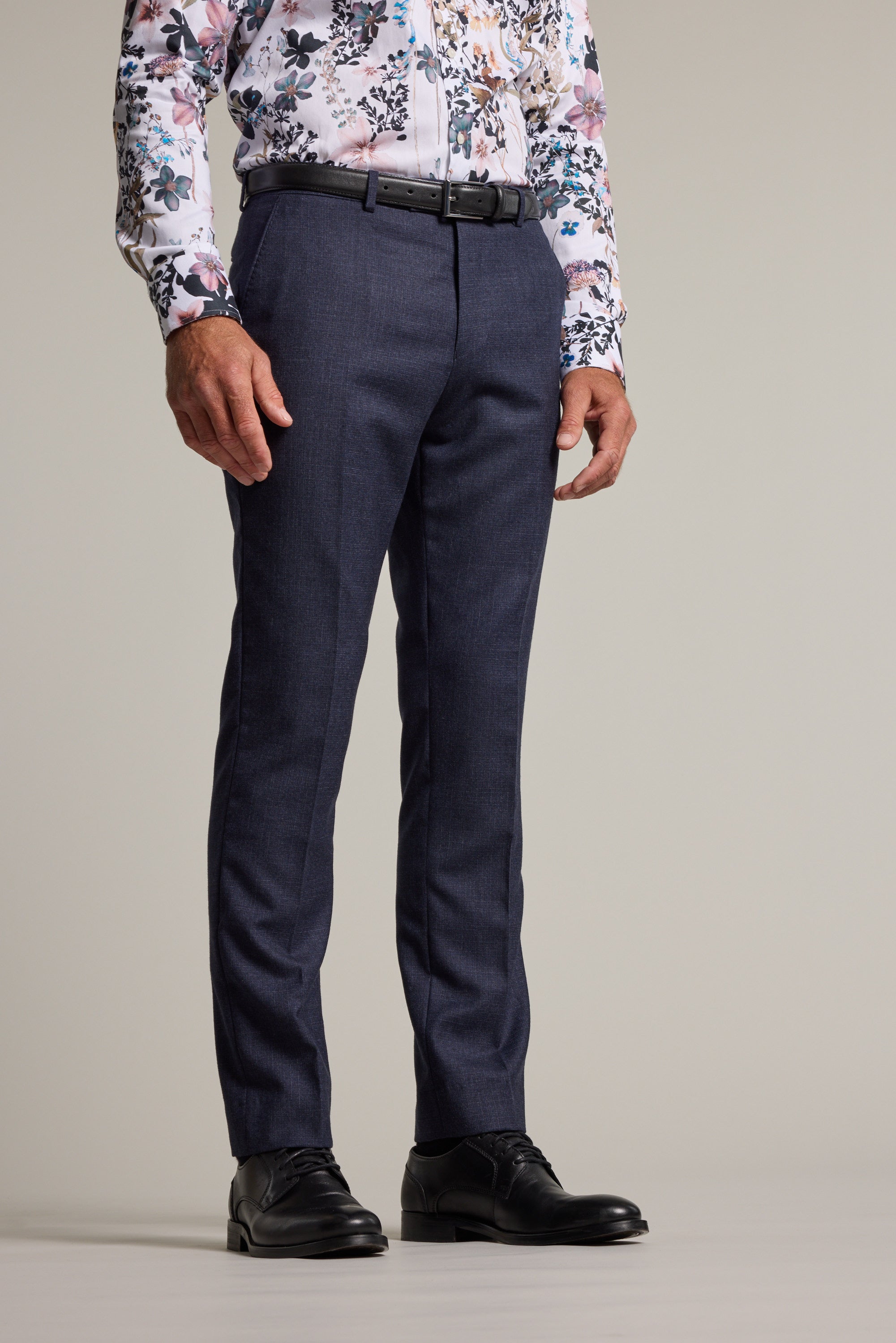 Barkers Kilburn Texture Suit Trouser in blue, alternate view