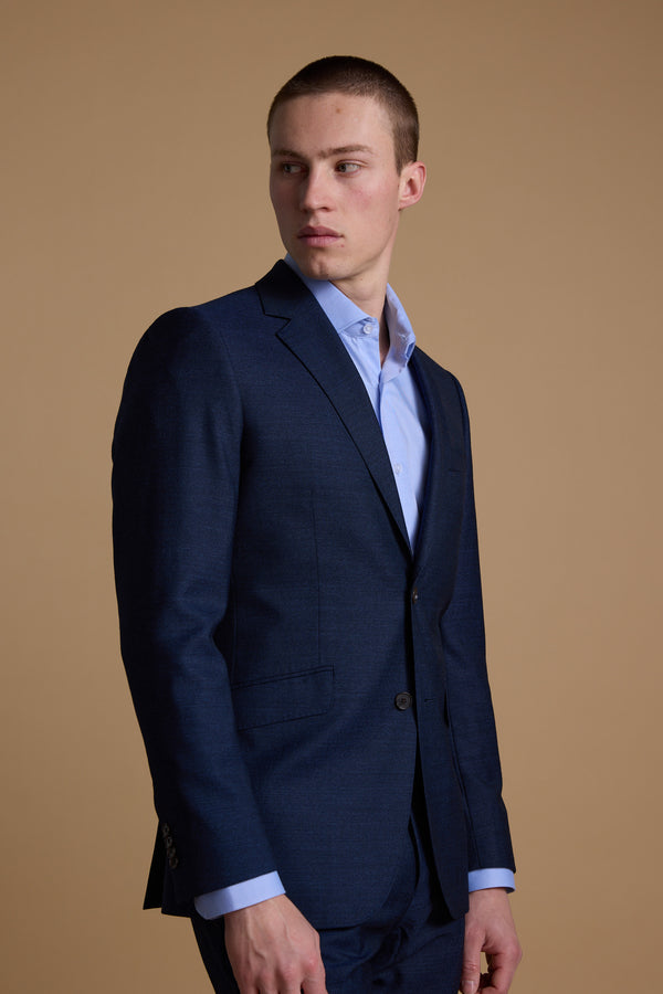 Barkers Wilkin Texture Suit Jacket in navy, additional view