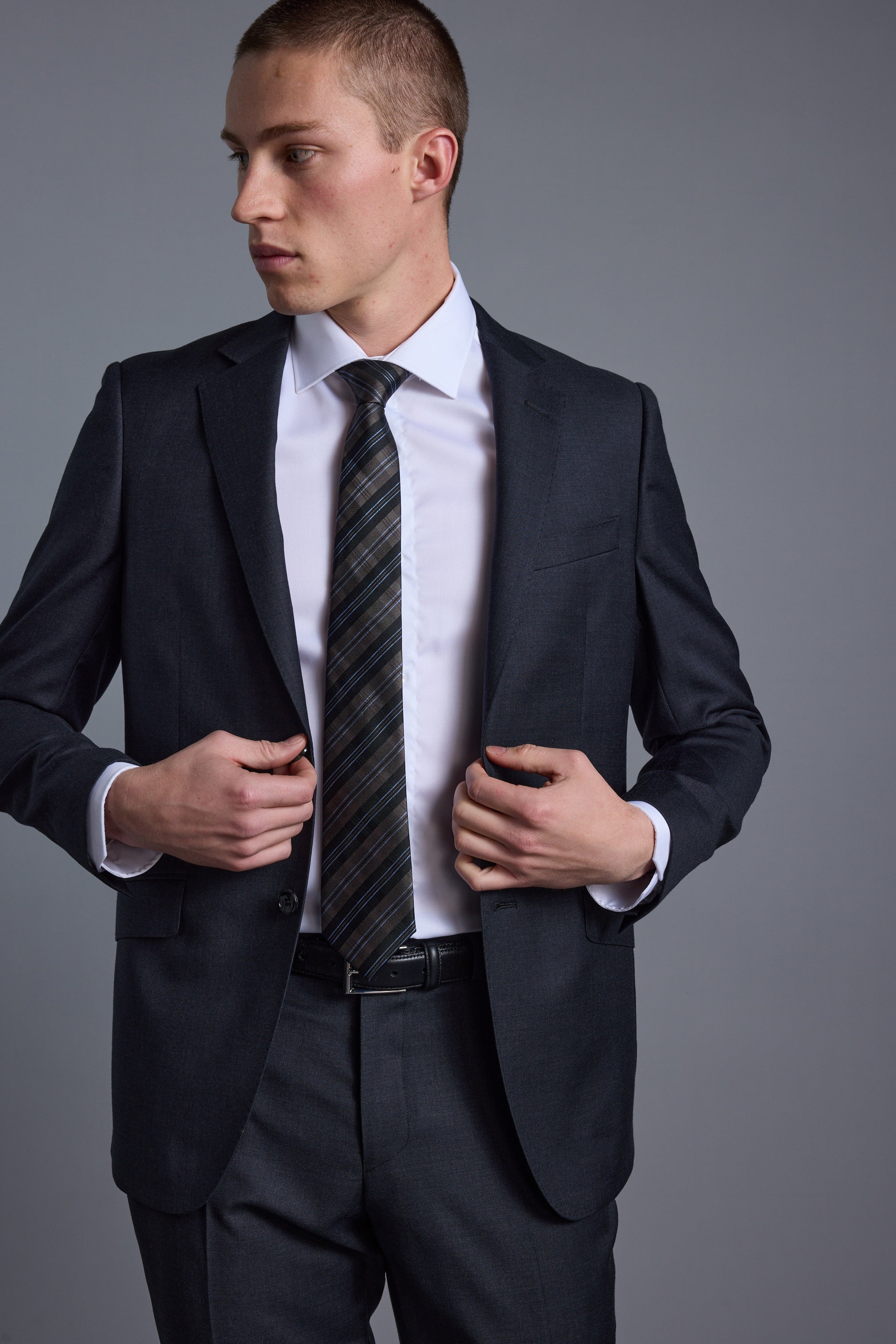 Shop Mayfair ZQrx Suit Jacket (CHARCOAL) | Barkers