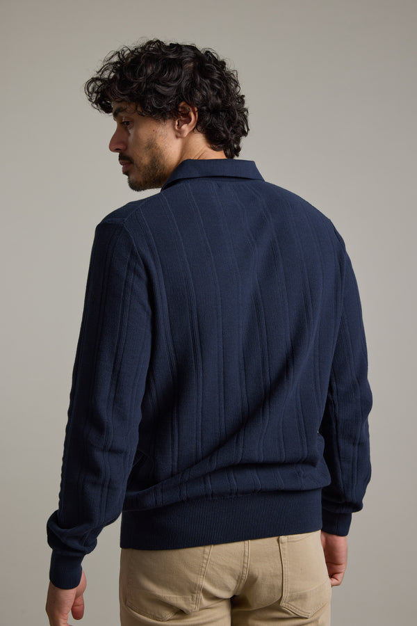 Seaside Long Sleeve Cotton Polo