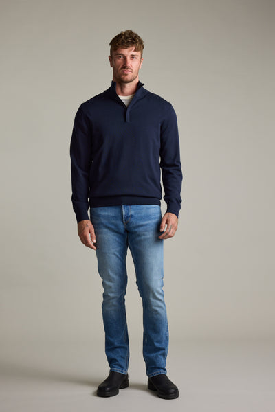 Shop Skyland ZQRX Merino 1/4 Zip (NAVY) | Barkers