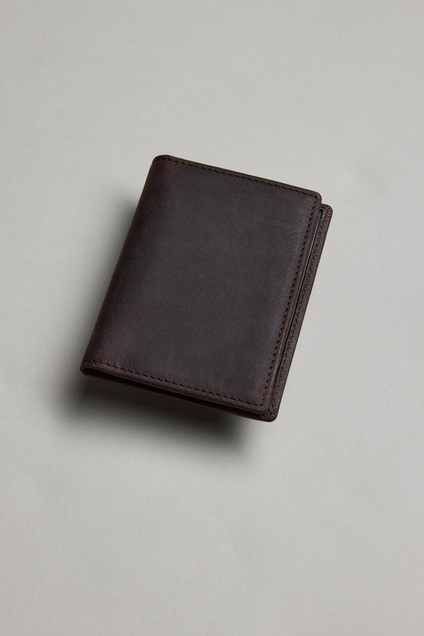 Barkers Marlin Leather Slim Wallet on a plain light gray surface.