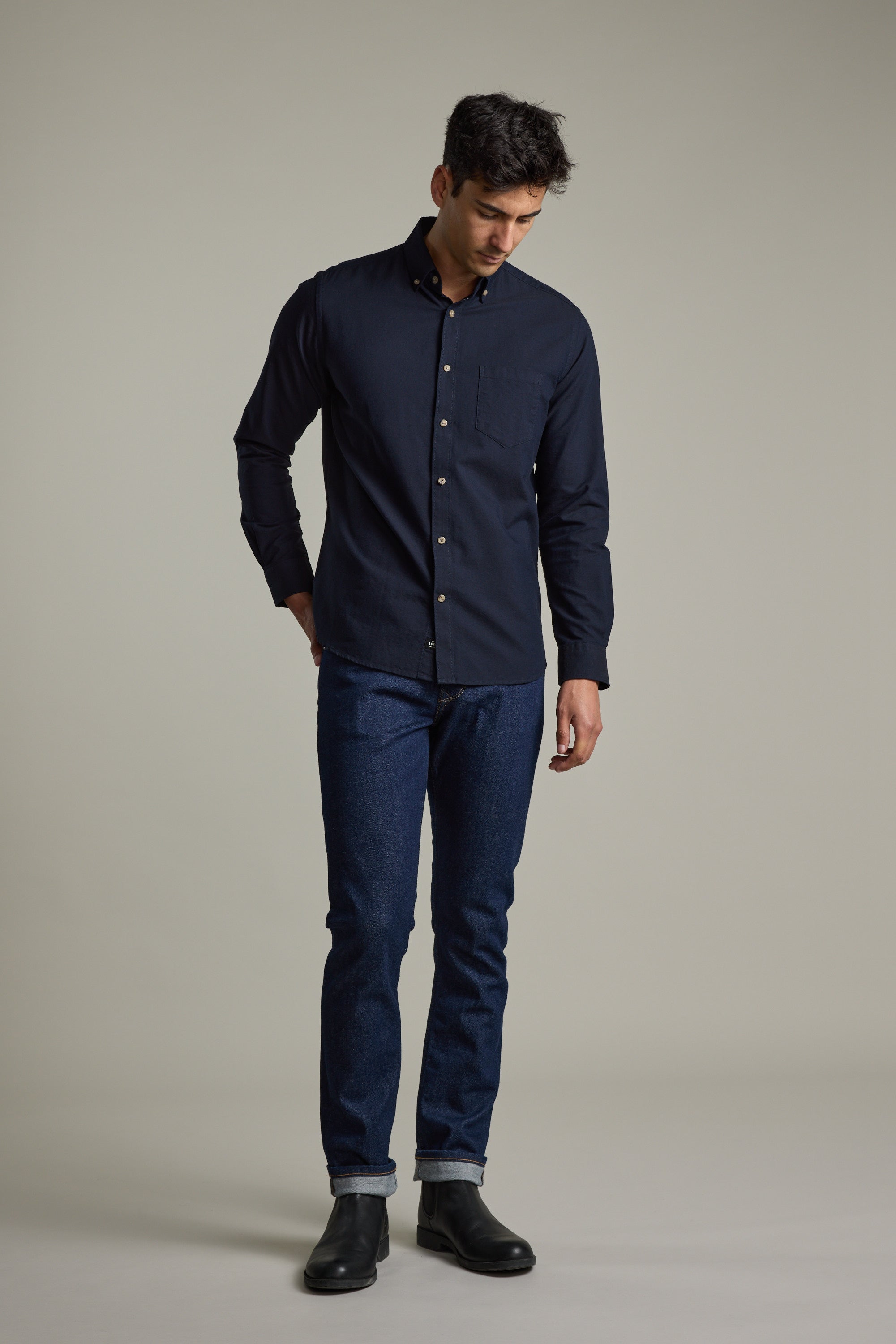Shop Thatcher Oxford Shirt (DARK NAVY) | Barkers