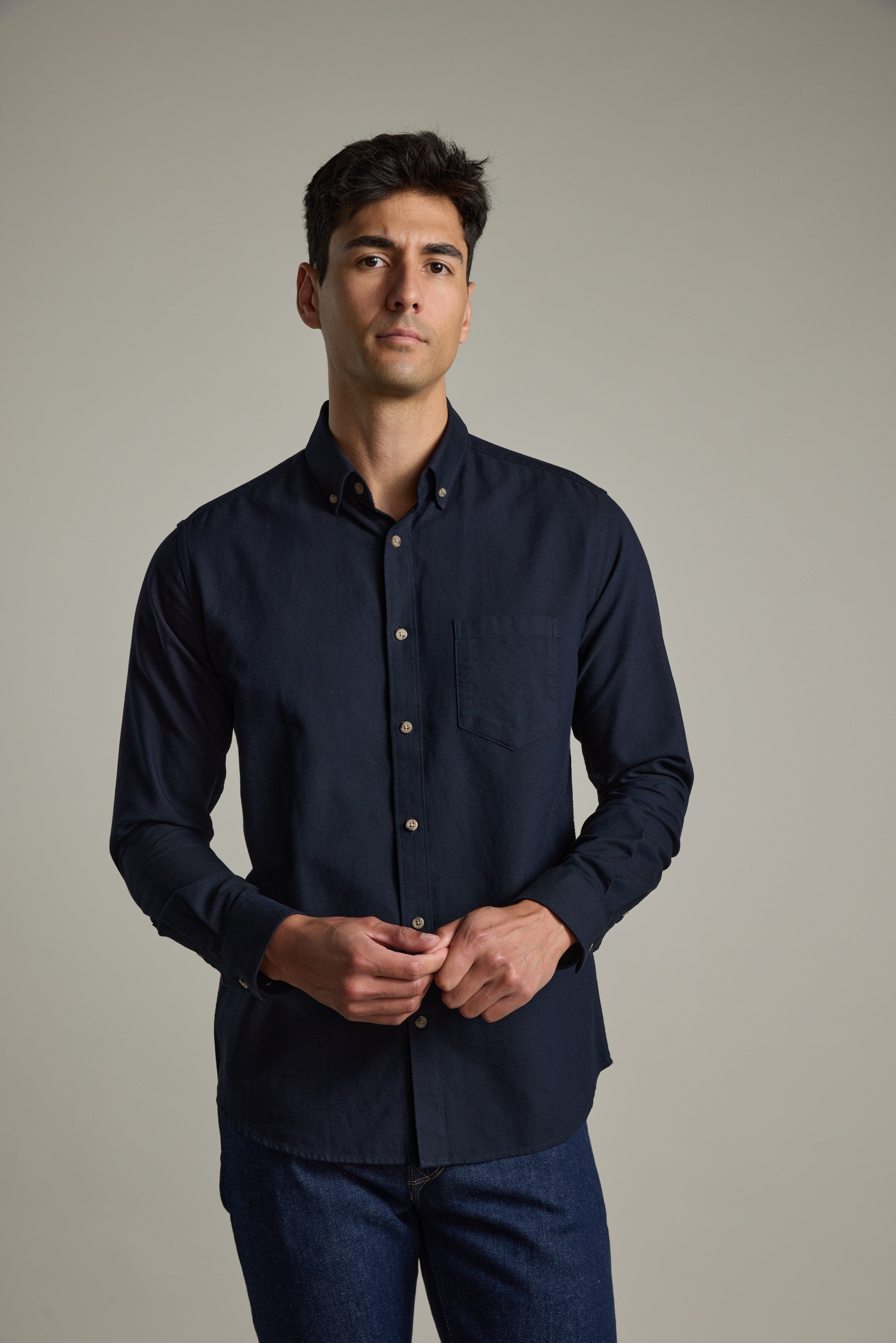 Shop Thatcher Oxford Shirt (DARK NAVY) | Barkers