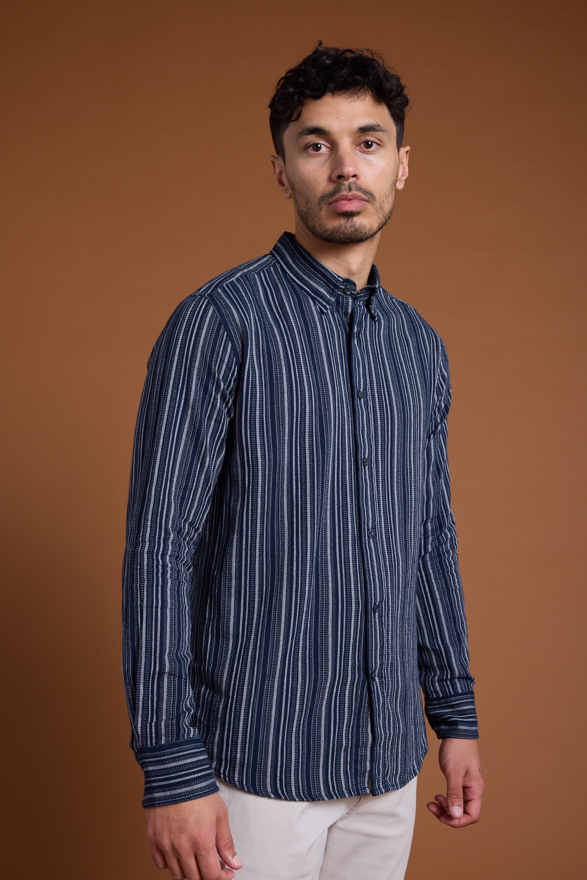 Shop Scott Stripe Shirt T (NAVY STRIPE) | Barkers
