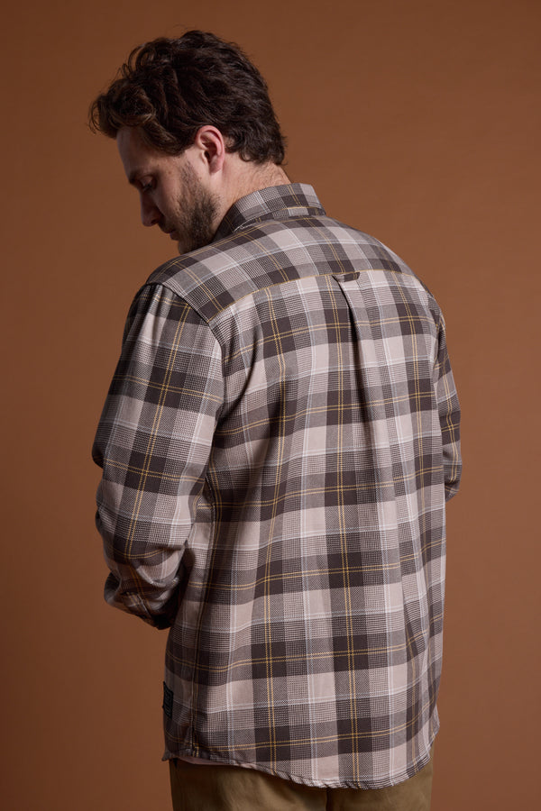 Barkers Jason Check Overshirt in natural, additional view