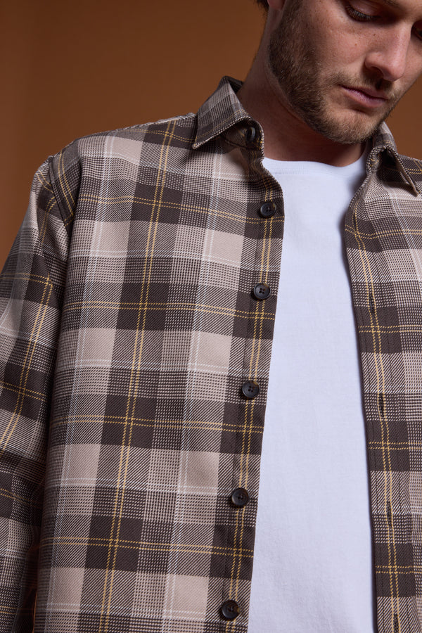 Barkers Jason Check Overshirt in natural, additional view