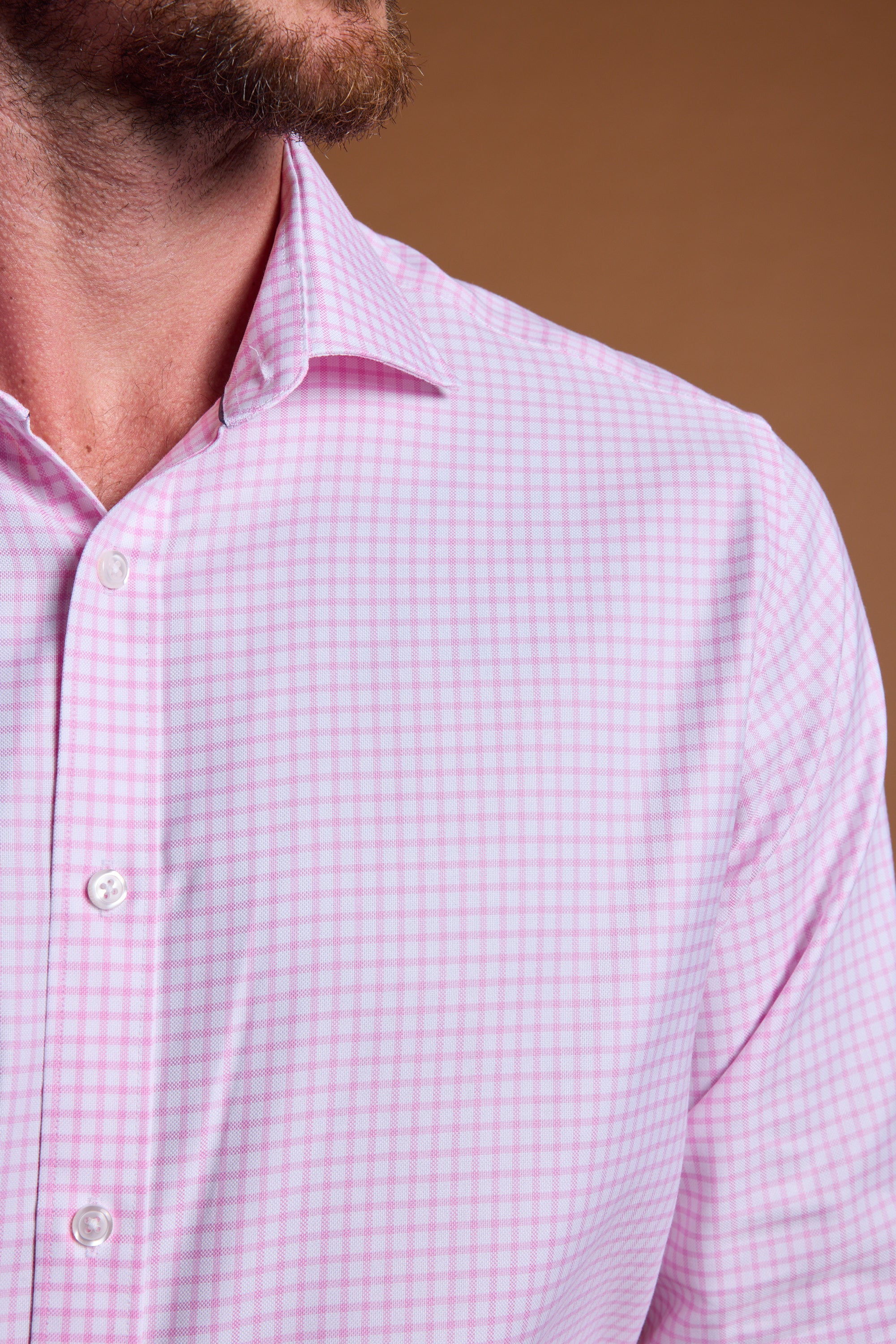 Barkers Enright French Cuff Business Shirt in pink, classic fit, alternate view