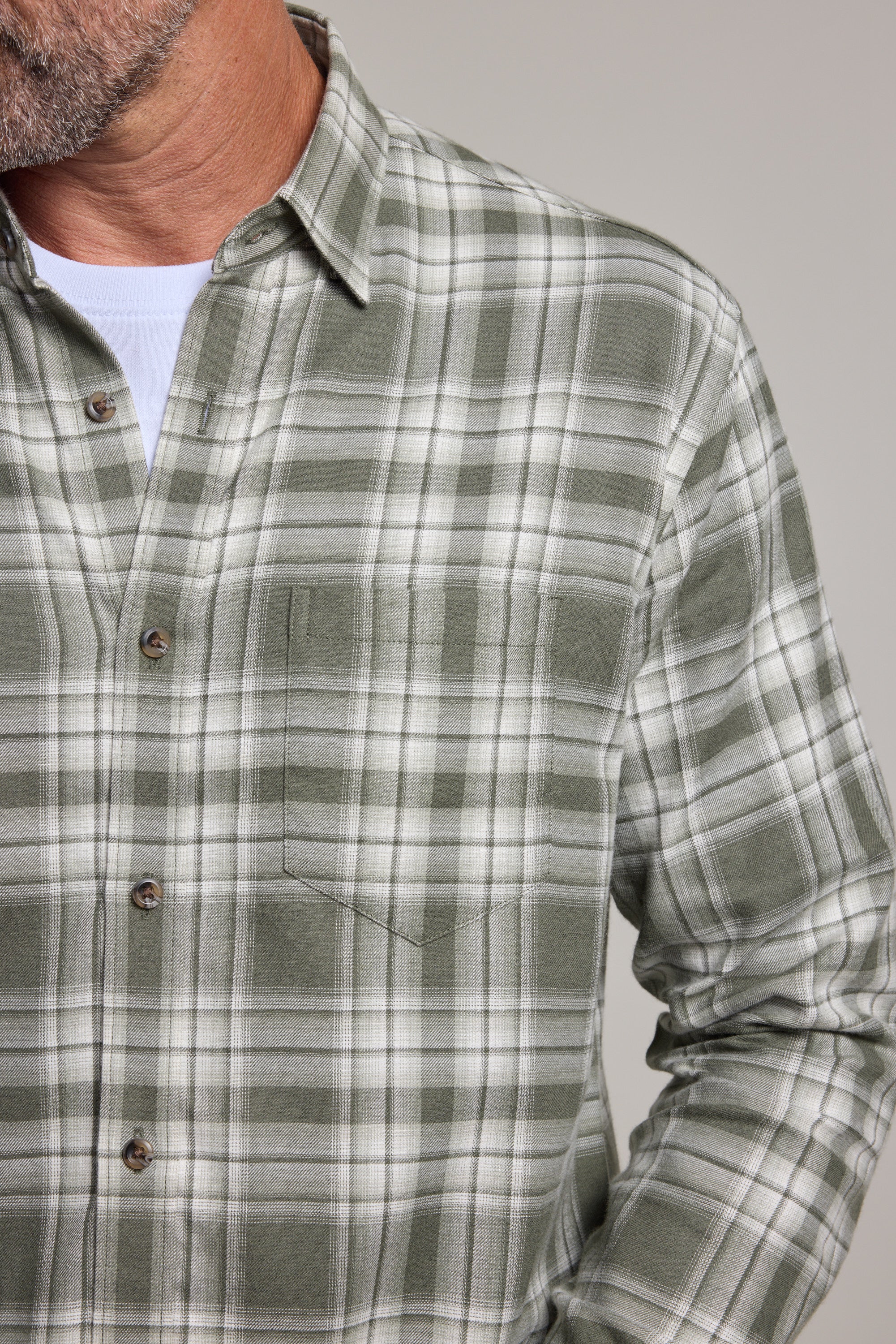 Barkers Paxtonheck Shirt in green check, classic fit, additional view