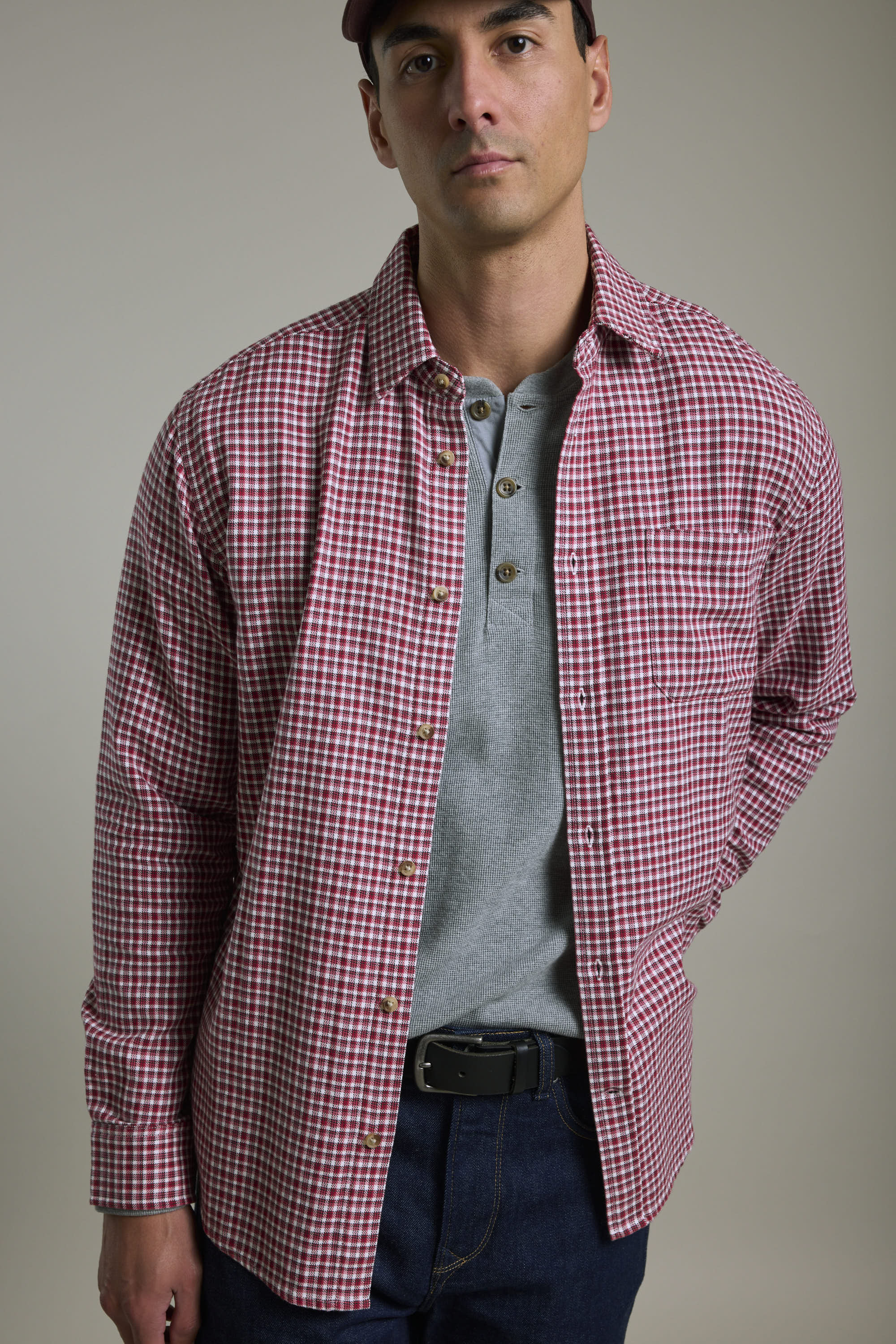 Shop Simpson Check Shirt T (RED) | Barkers