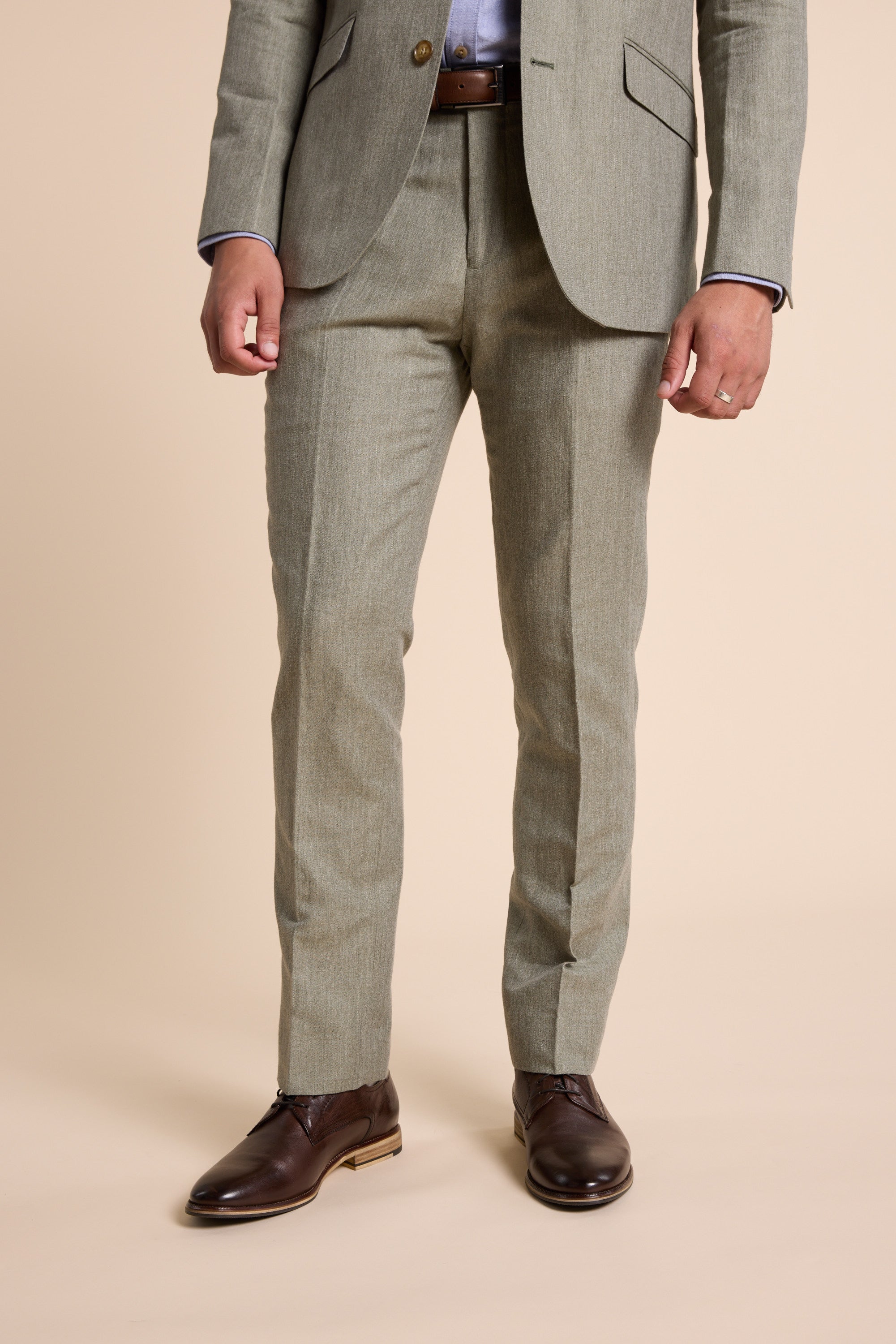 Barkers Pinewood Linen Pant in green, alternate view