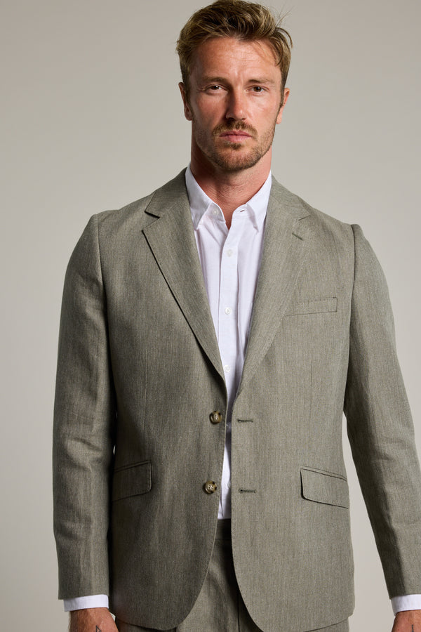 Barkers Paxton Linen Blazer in green, additional view