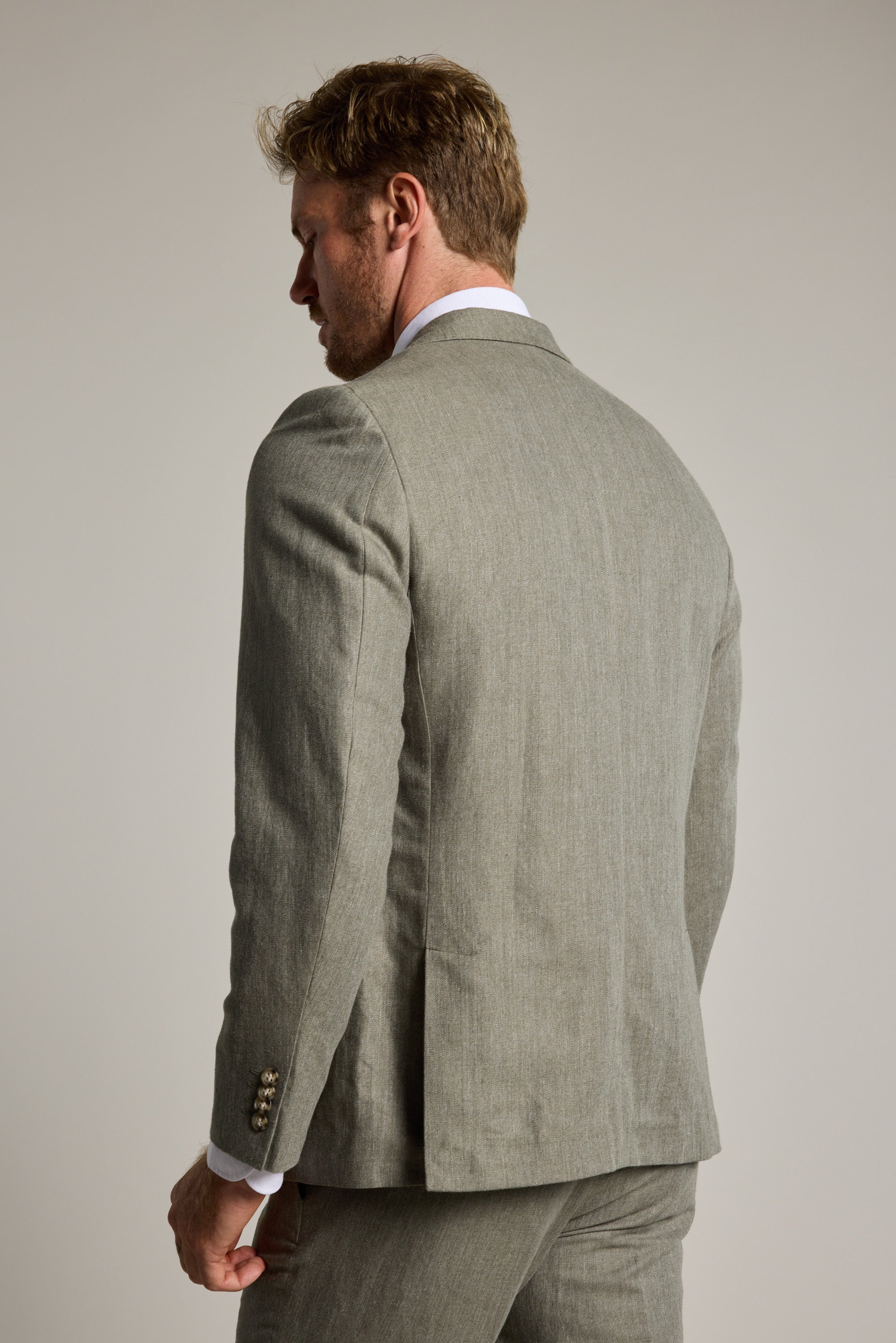 Barkers Paxton Linen Blazer in green, additional view