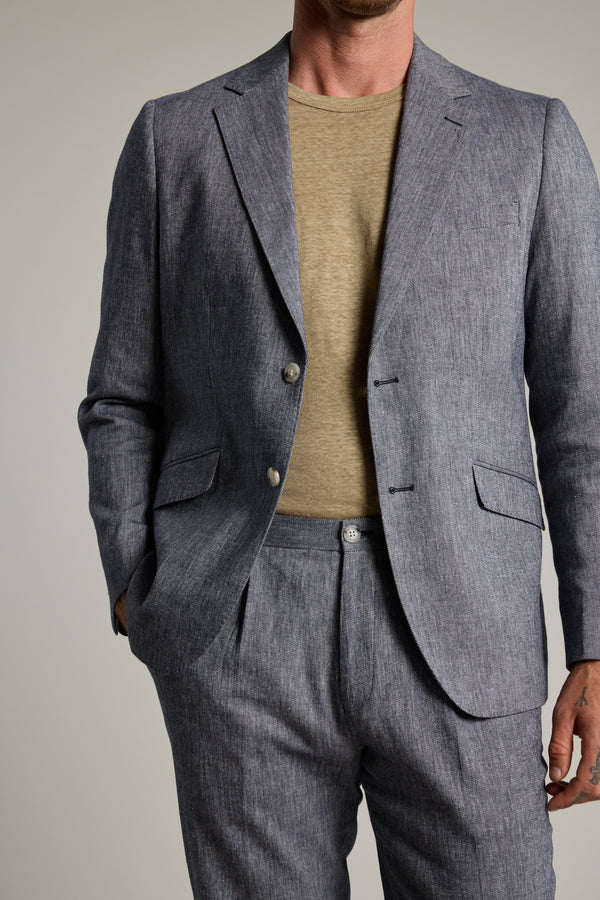 Barkers Paden Twill Blazer in navy, relaxed fit, additional view