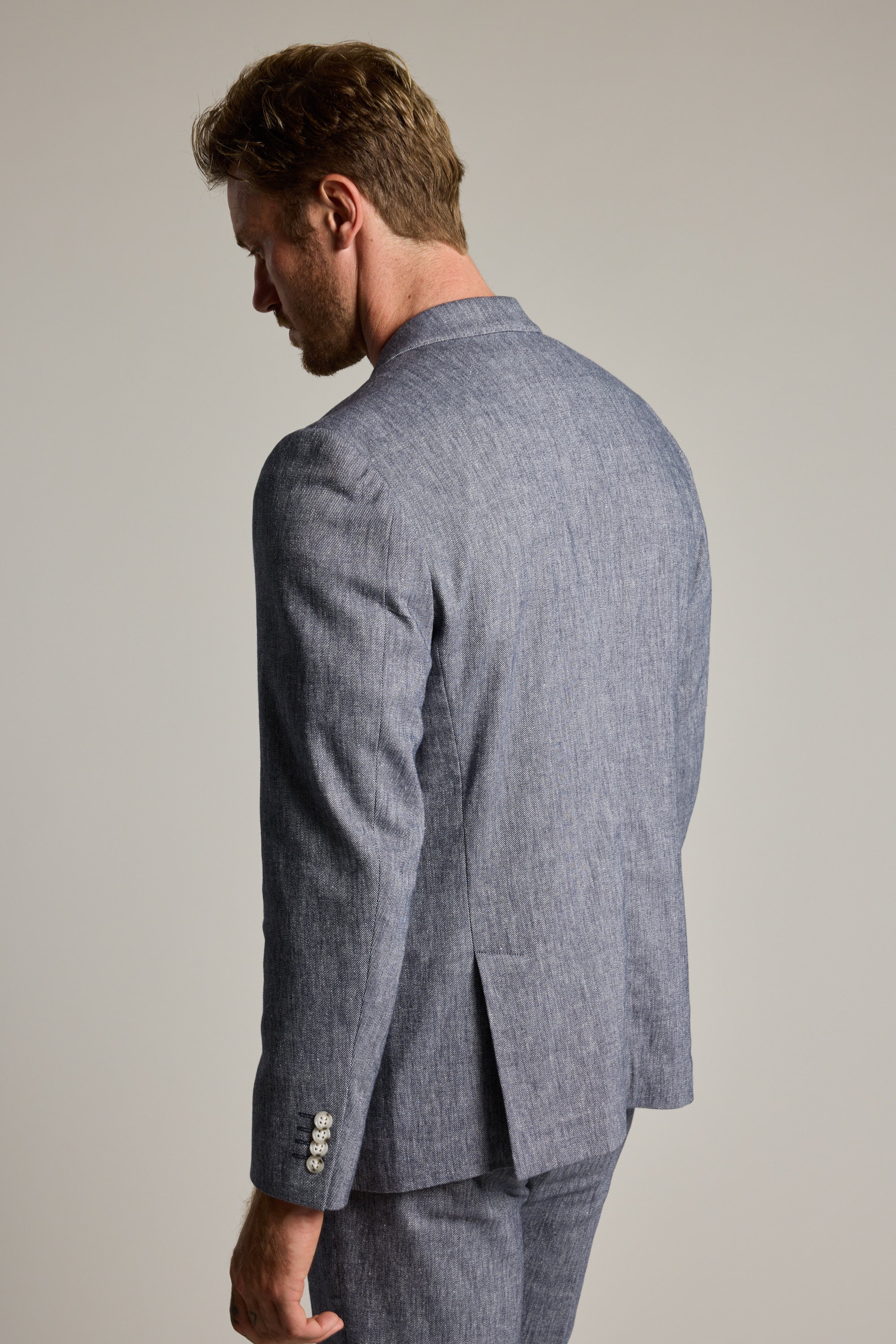 Barkers Paden Twill Blazer in navy, relaxed fit, additional view