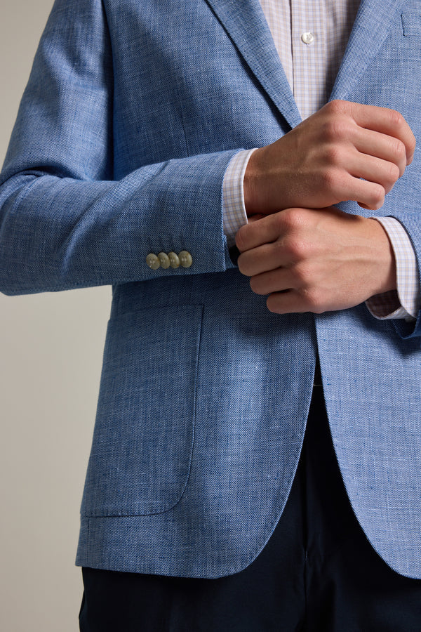 Barkers Mitchel Texture Blazer in blue/white, additional view