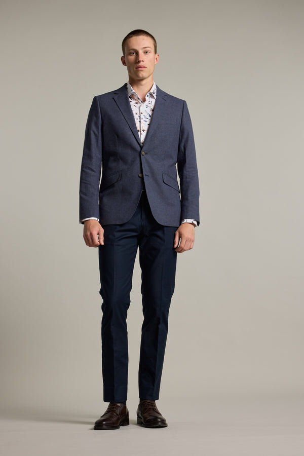 Barkers Ellwood Houndstooth Blazer in navy, alternate view