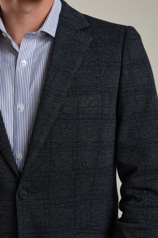 Barkers Manleigh Check Knit Blazer in charcoal, additional view