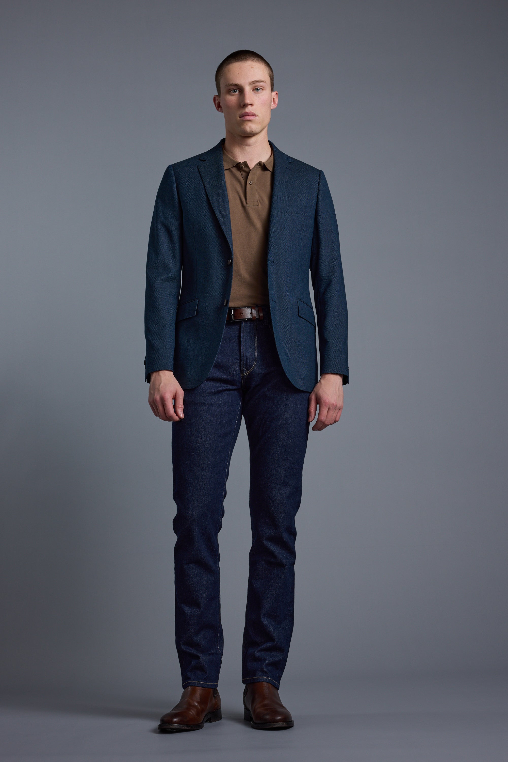 Barkers Filey Texture Blazer in blue, additional view
