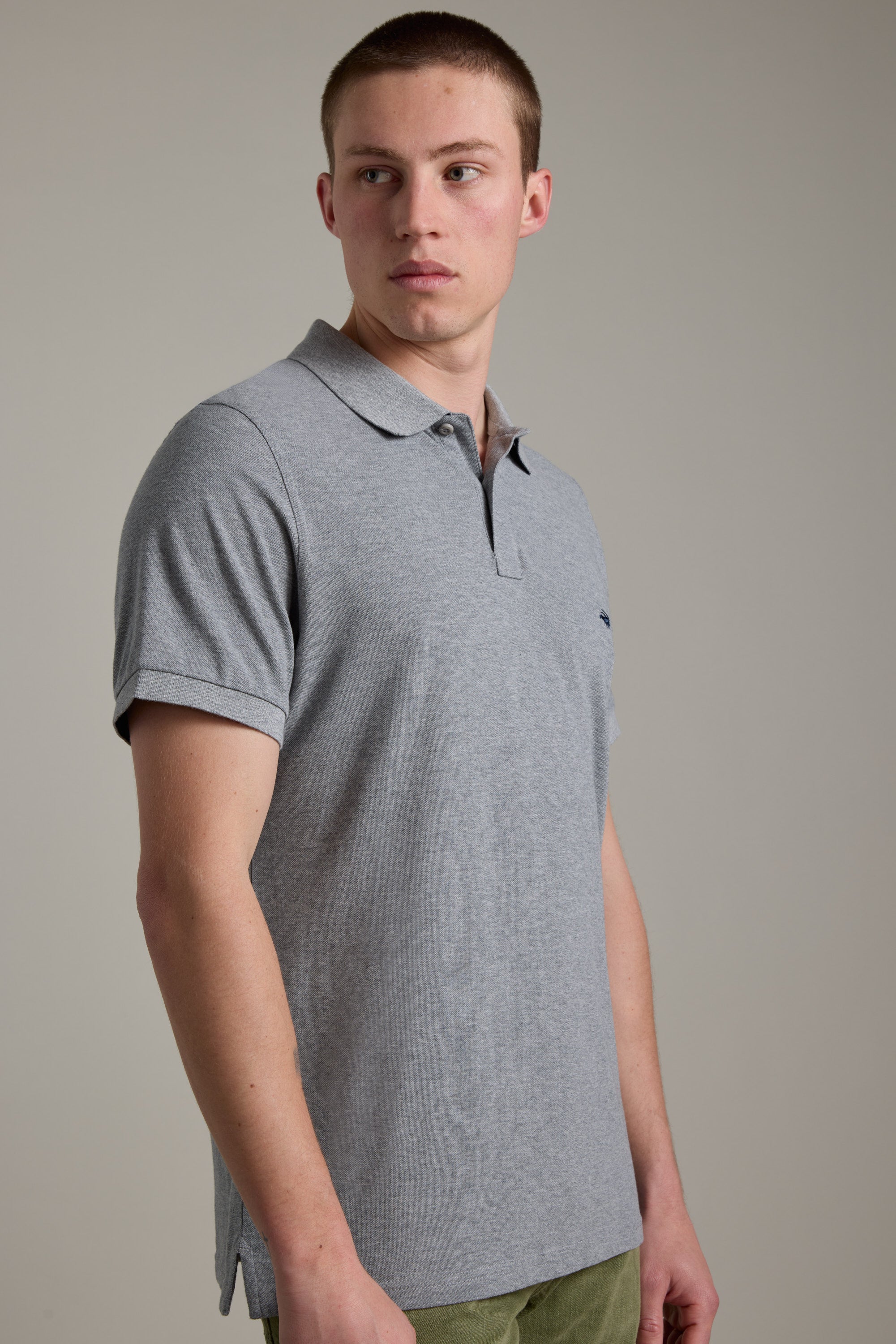 Shop Regent Pique Polo (GREY MARL) | Barkers