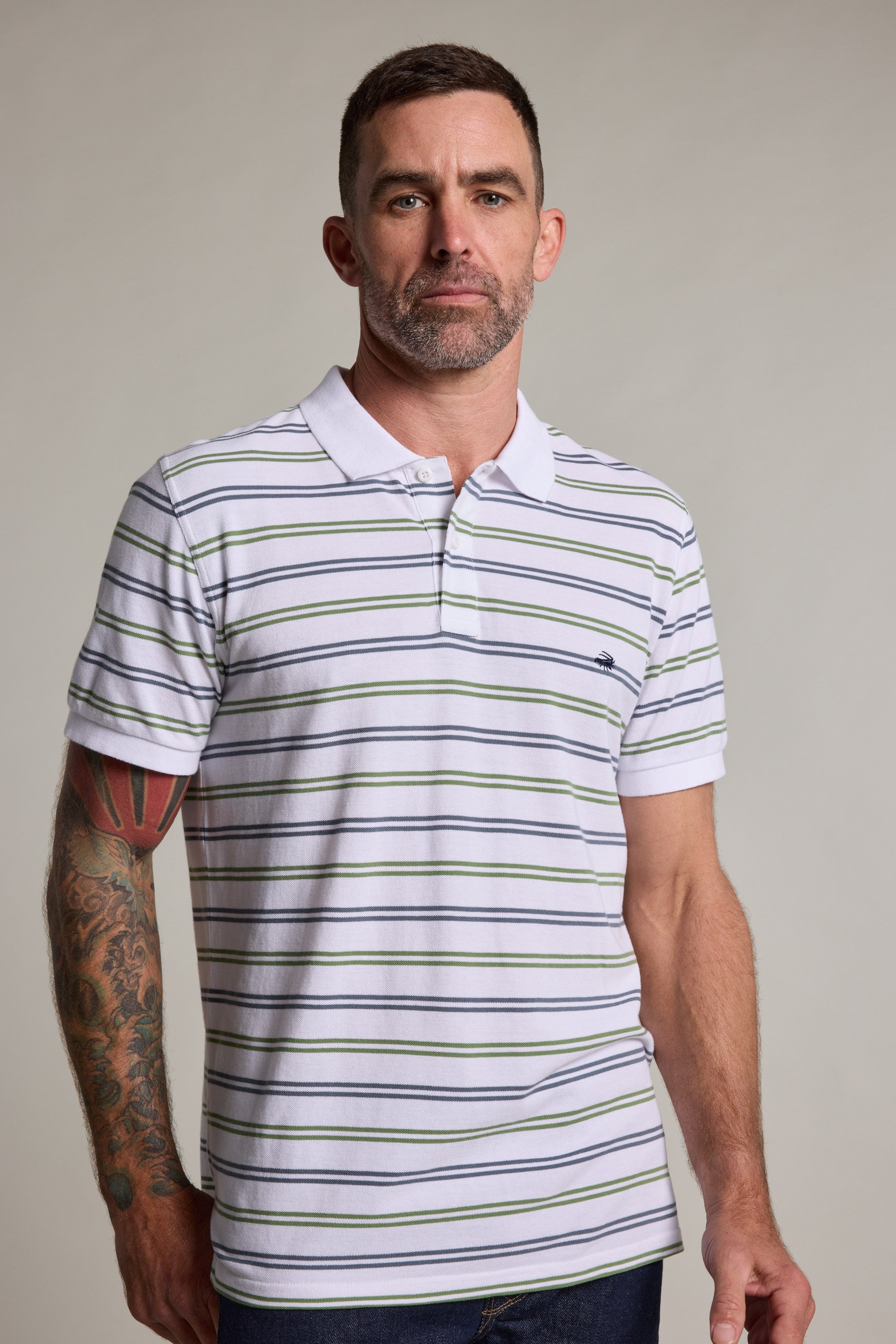 Barkers Regent Pique Stripe Polo, regular fit, additional view