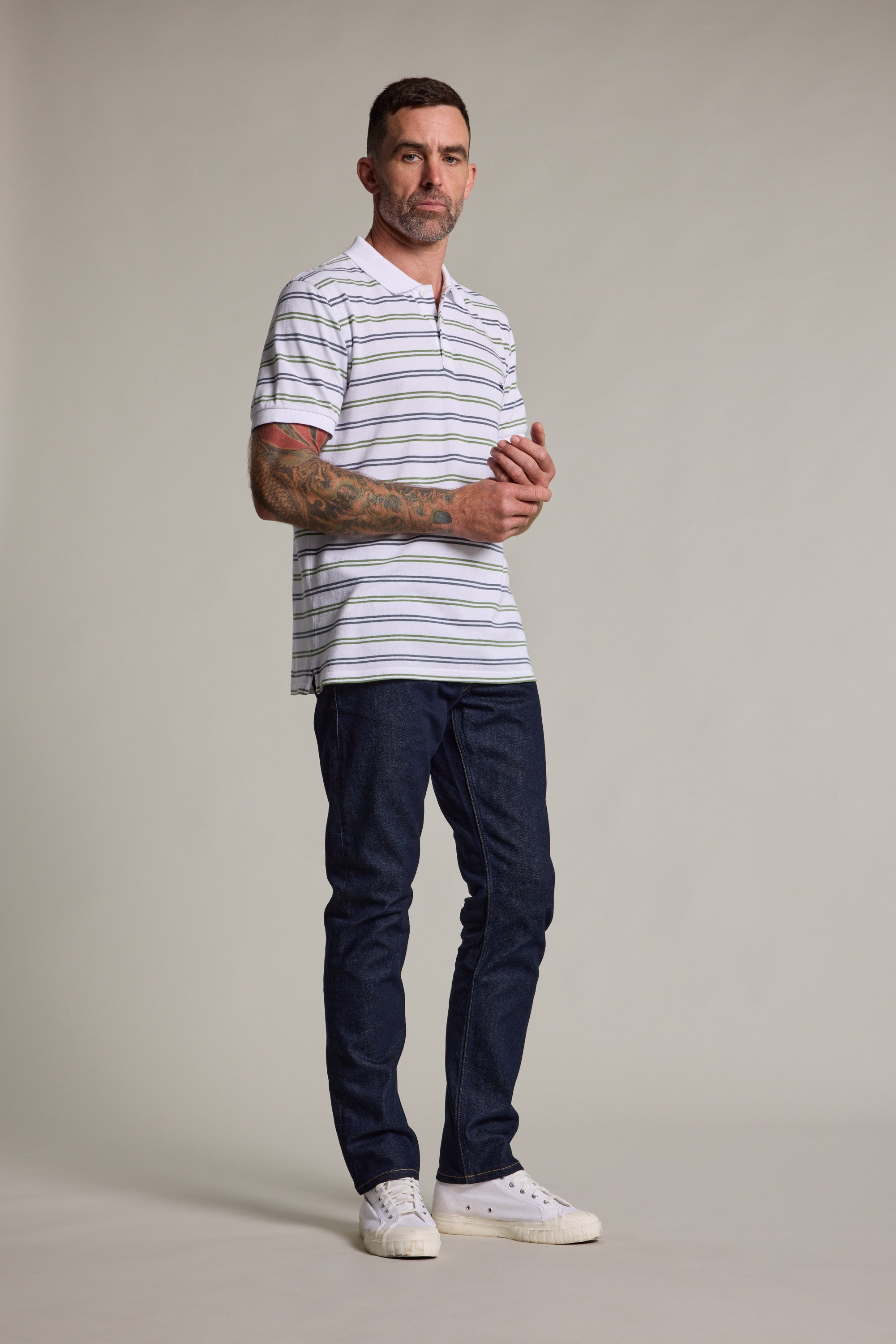 Barkers Regent Pique Stripe Polo, regular fit, additional view