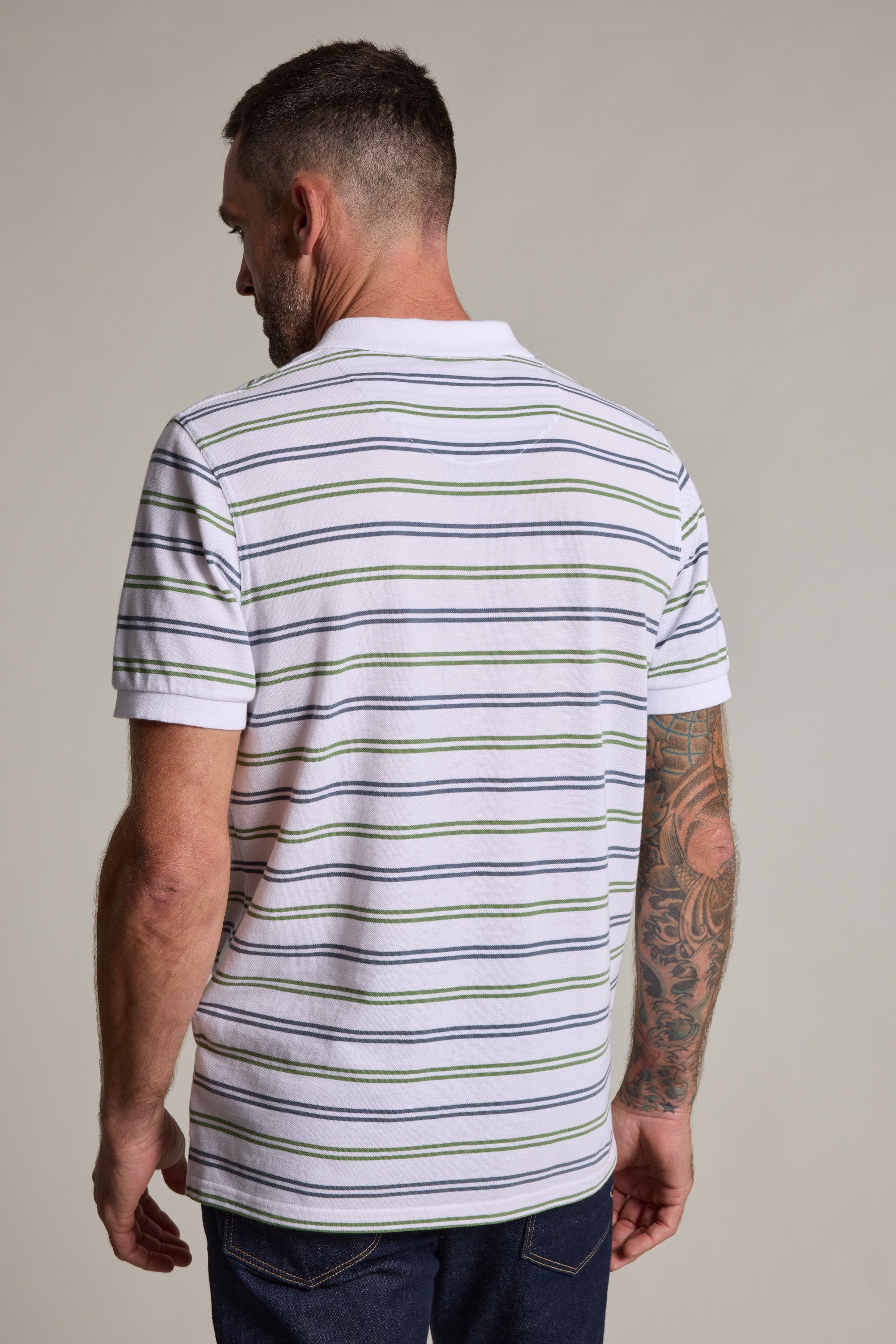 Barkers Regent Pique Stripe Polo, regular fit, additional view