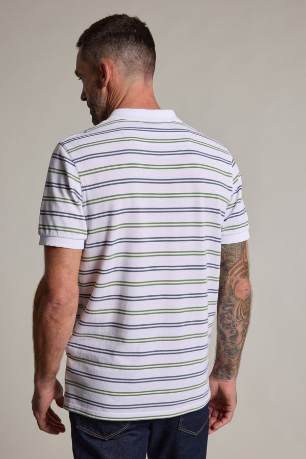 Barkers Regent Pique Stripe Polo, regular fit, additional view