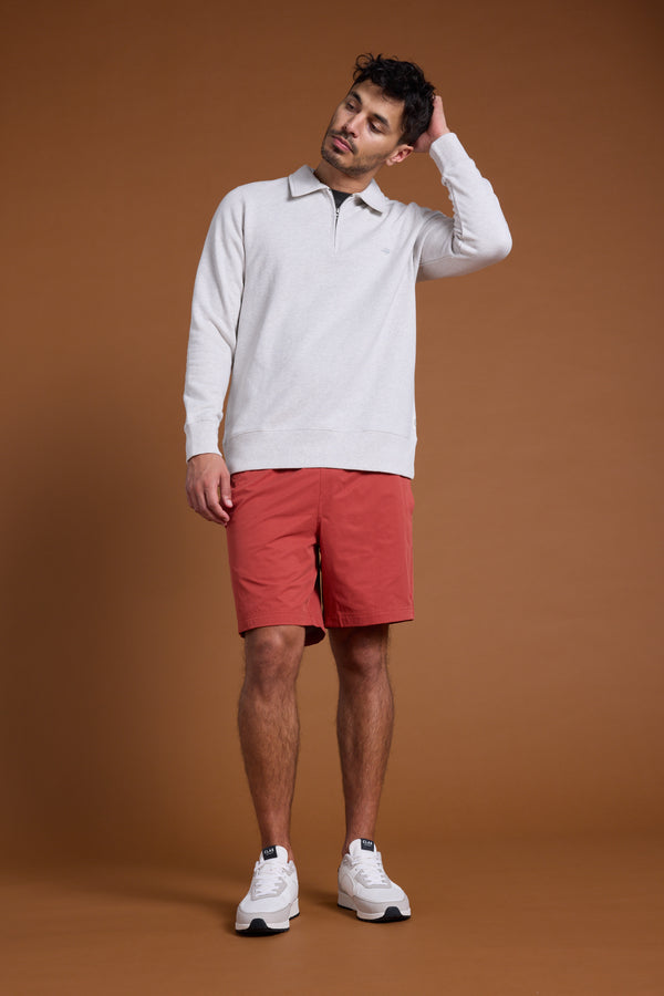 Barkers Davis Weekend Short in red, alternate view