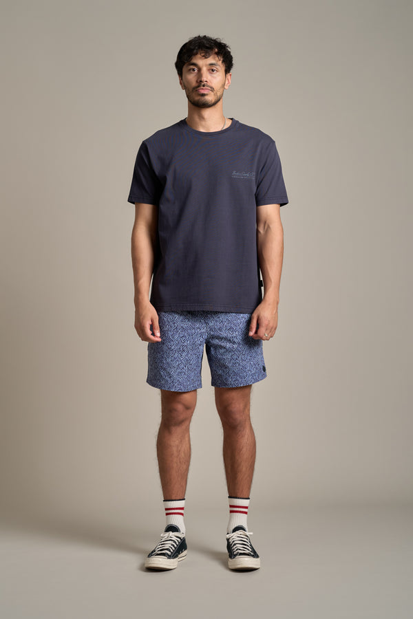 Barkers Raven Print Volley in navy