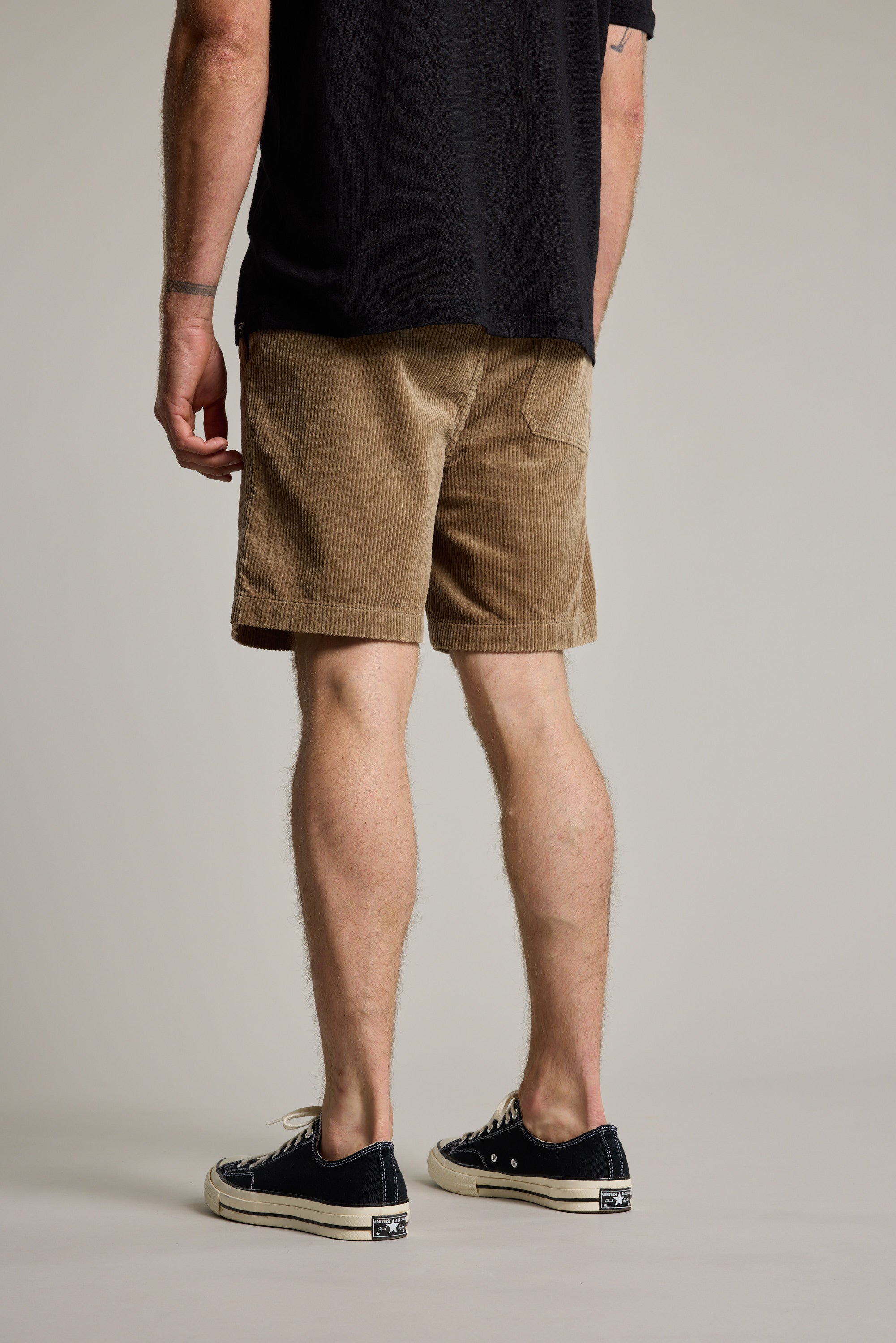 Barkers Lennox Cord Weekend Short in taupe, additional view