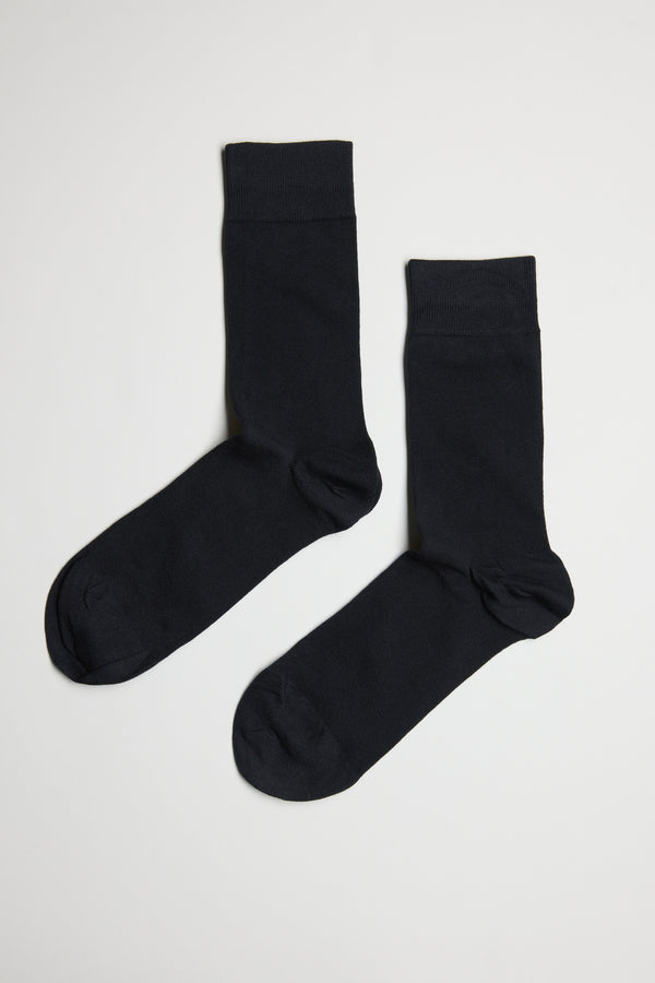 Barkers Business Sock: plain black cotton blend, shown on a white background.