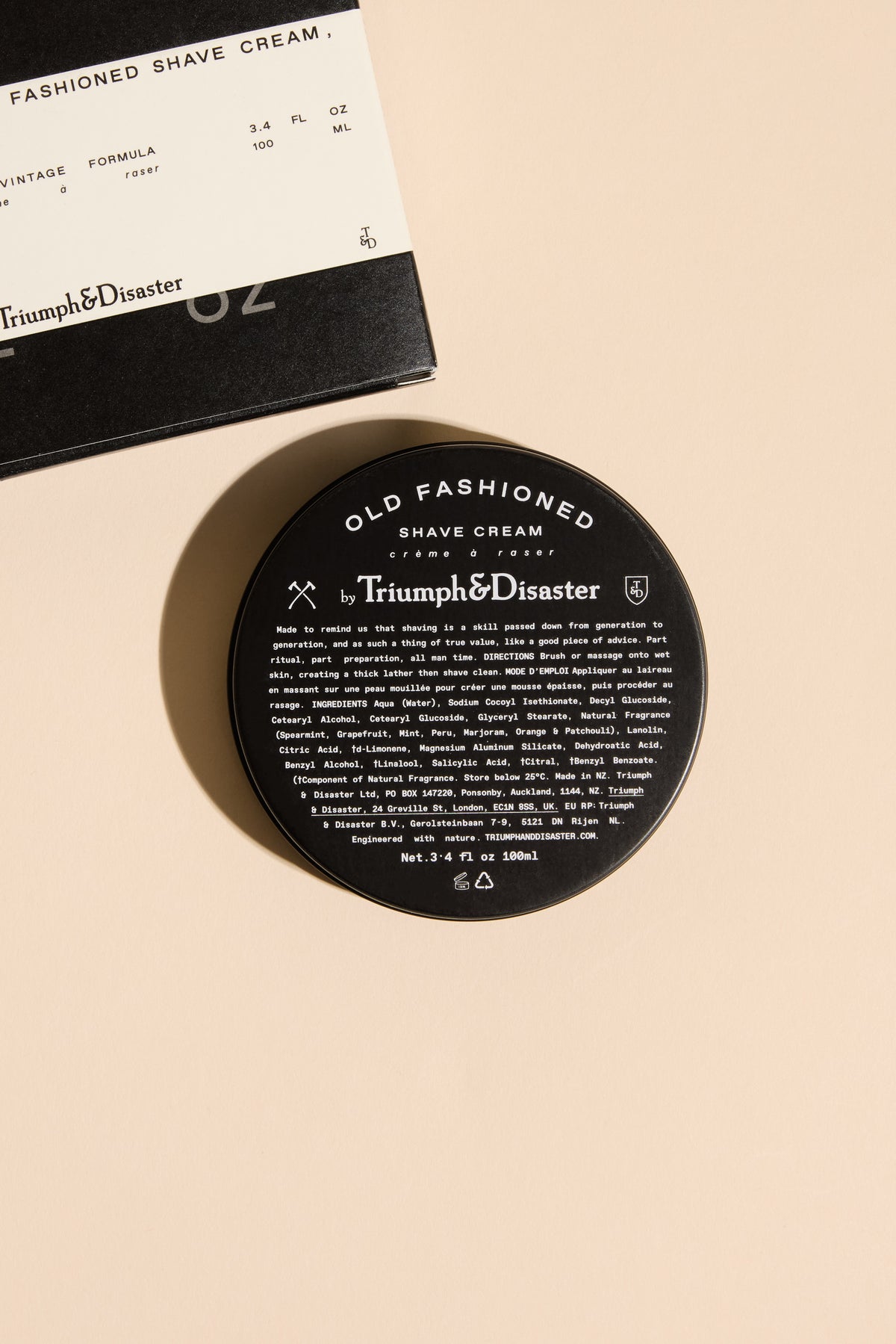 Triumph & Disaster Old Fashioned Shave Cream Jar—classic formula for traditional shaving routines.