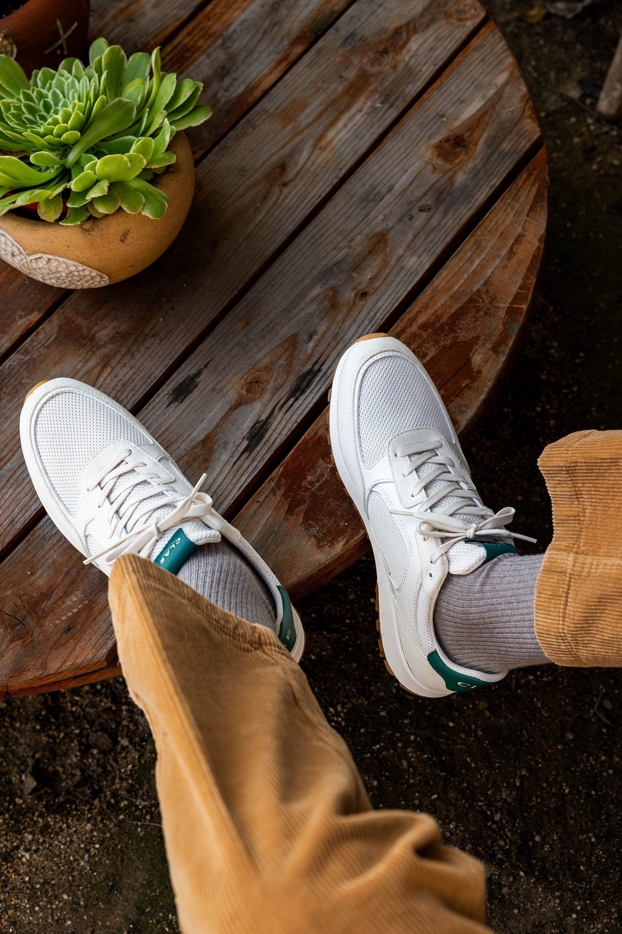 CLAE Joshua in off white, alternate view