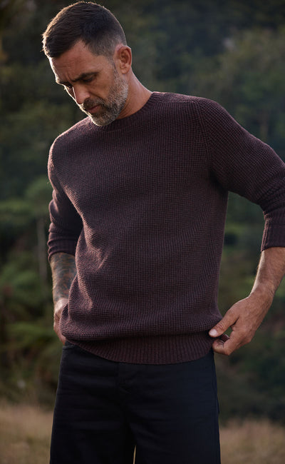 Barkers Mckenzie Woollen Crew in plum