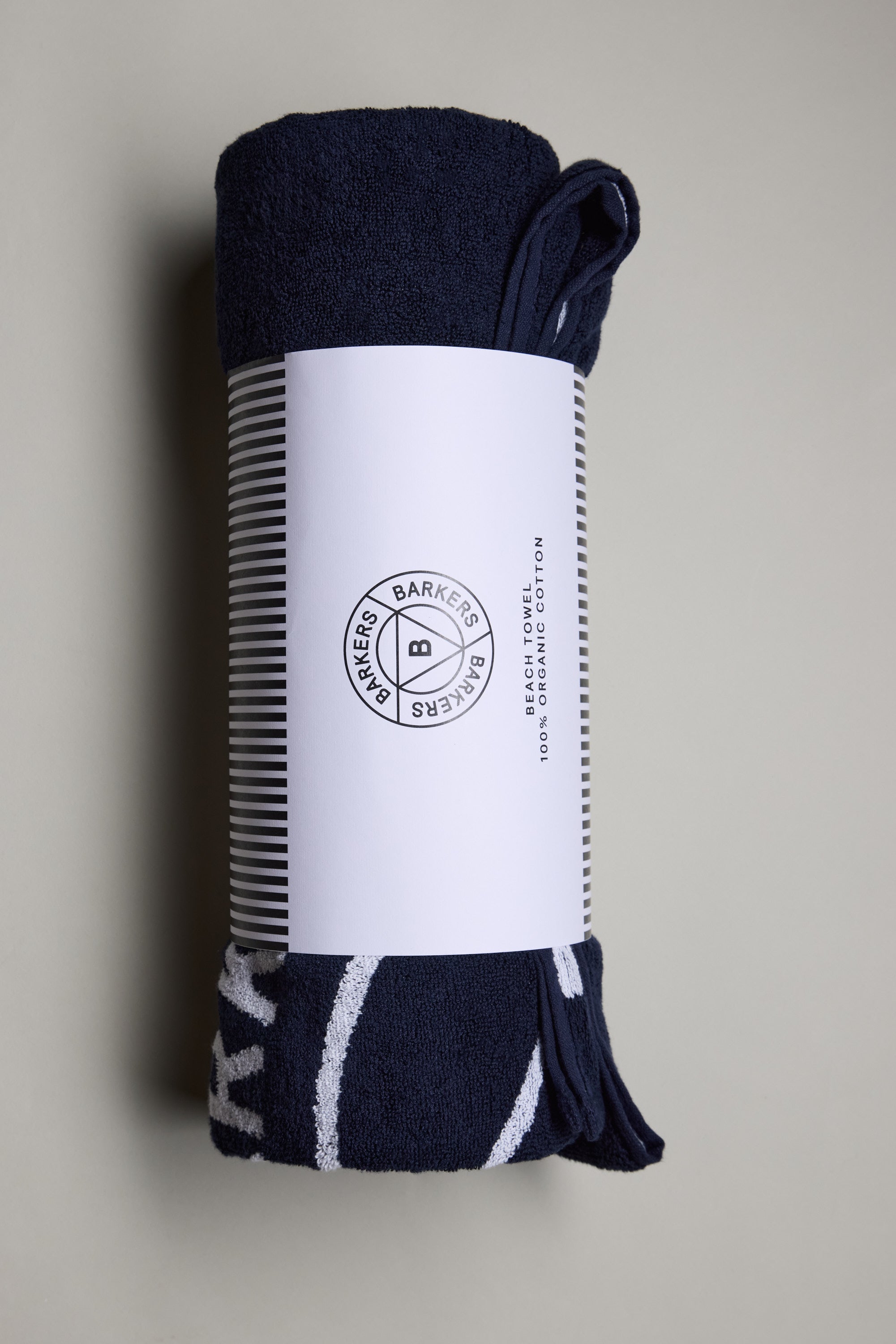 Barkers Beach Towel in navy, cotton, additional view