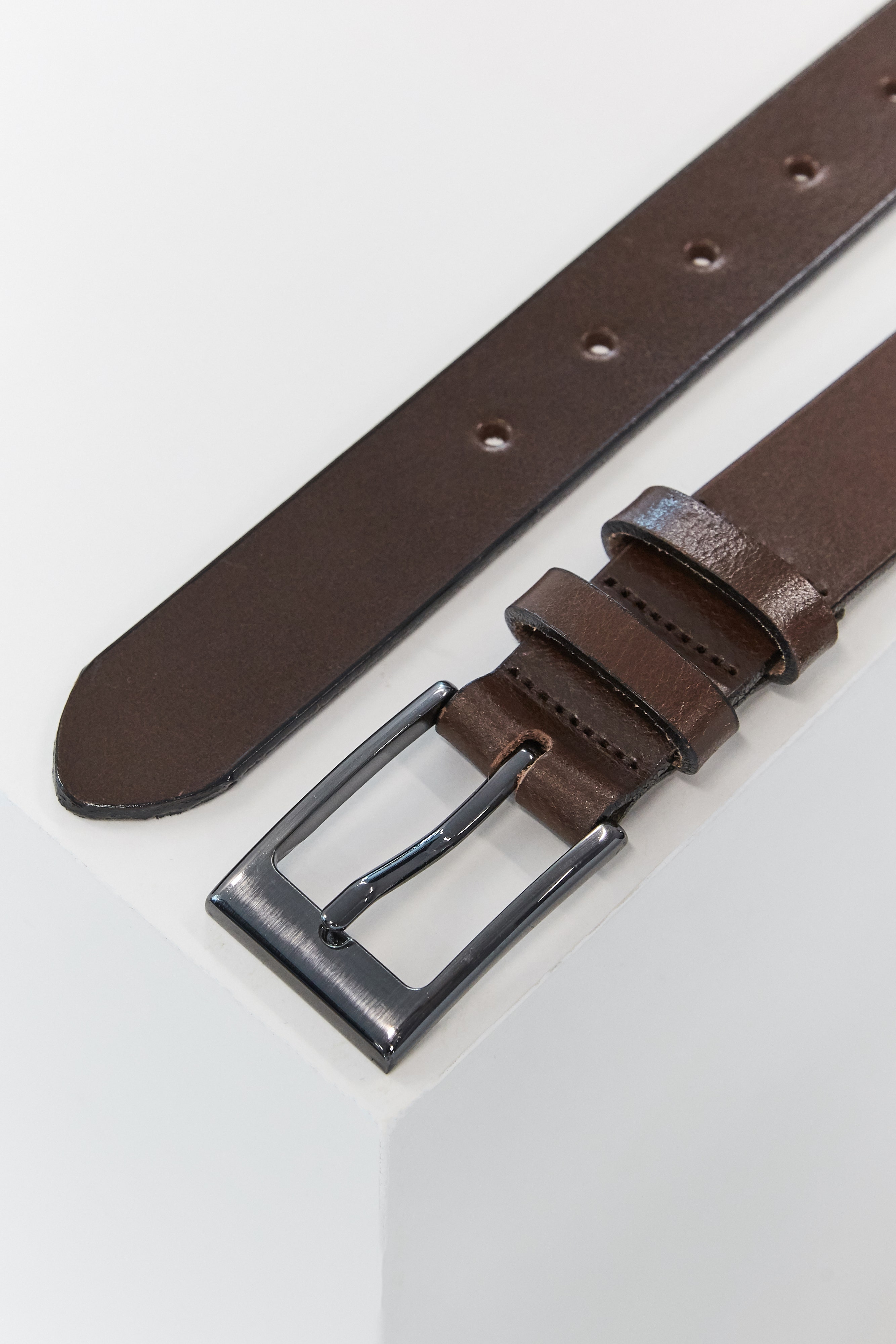 Shop Frances Leather Belt BROWN Barkers NZ