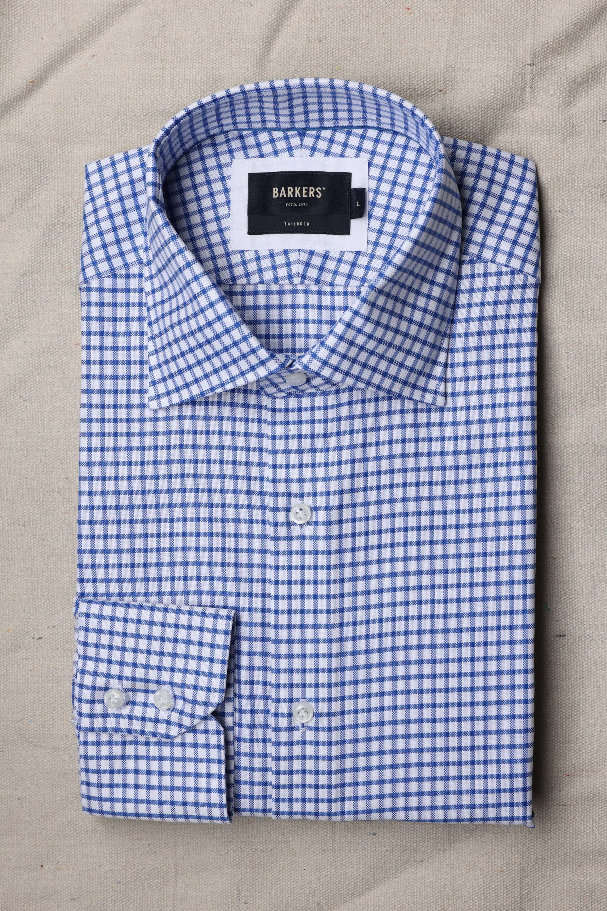 Shop Acer Business Shirt (NAVY CHECK) | Barkers NZ