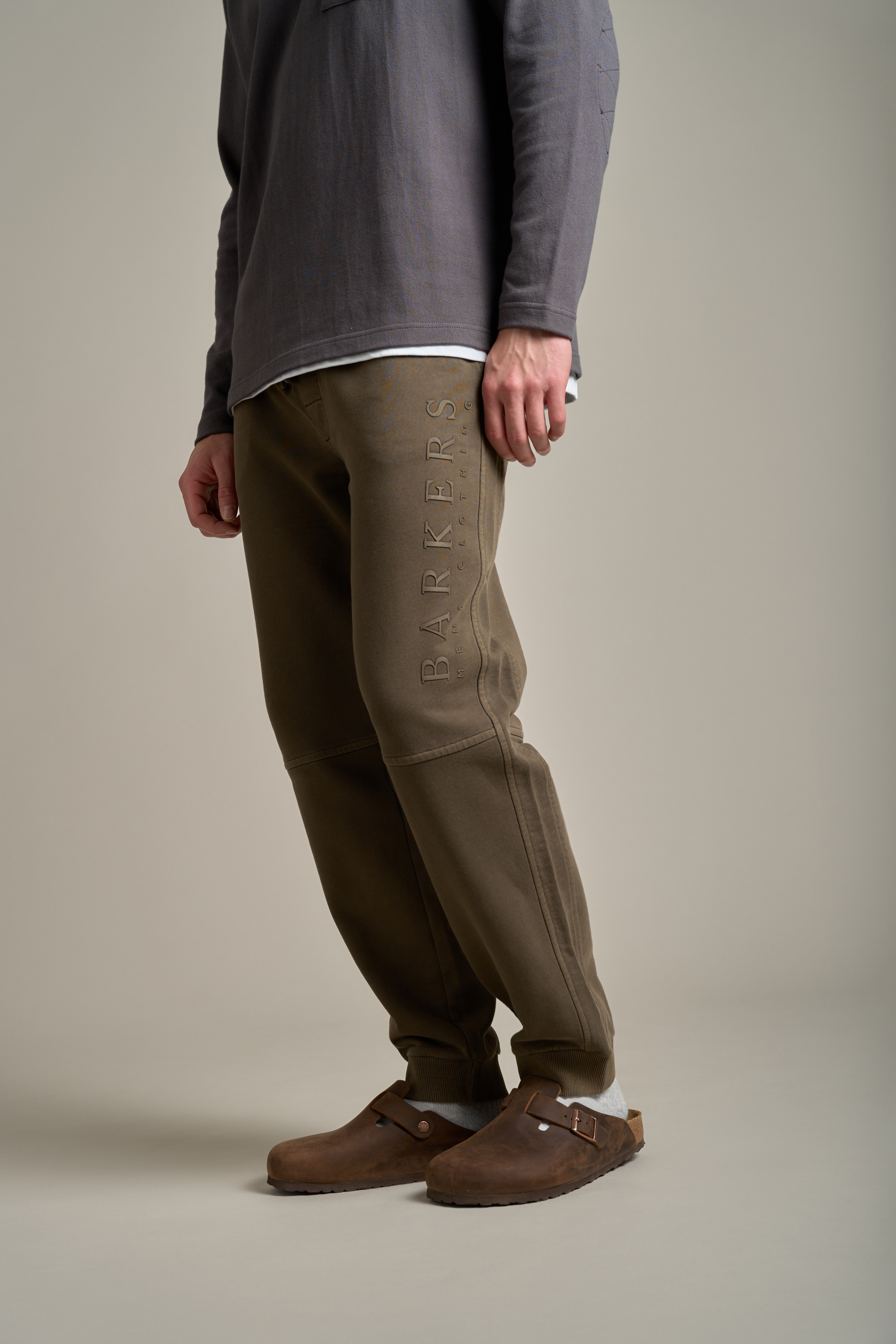 On Sale in Outlet Organic Classic Print Track Pant DARK KHAKI Barkers NZ