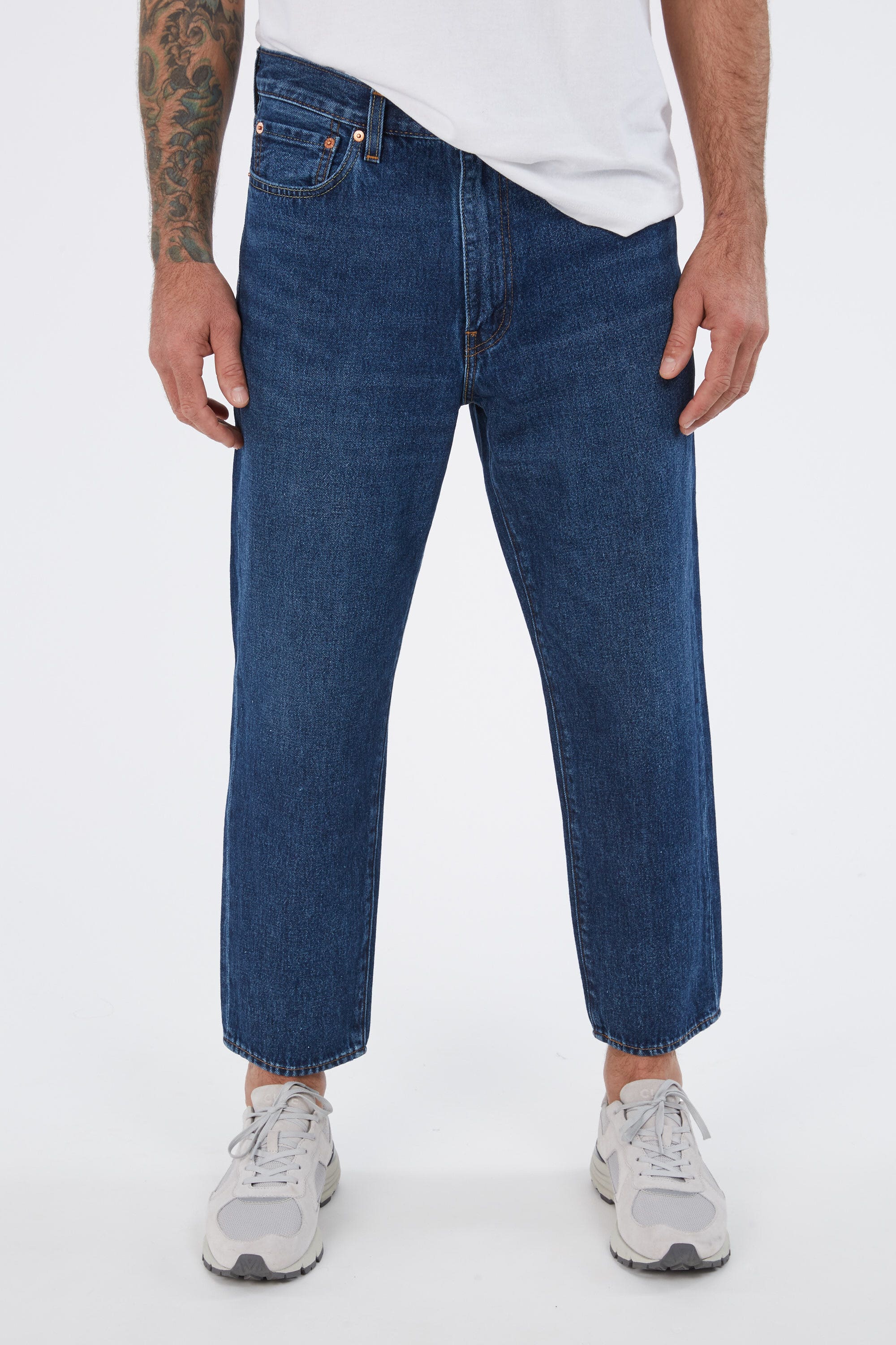 On Sale in Outlet Levi s Stay Loose Taper Crop Jeans DENIM