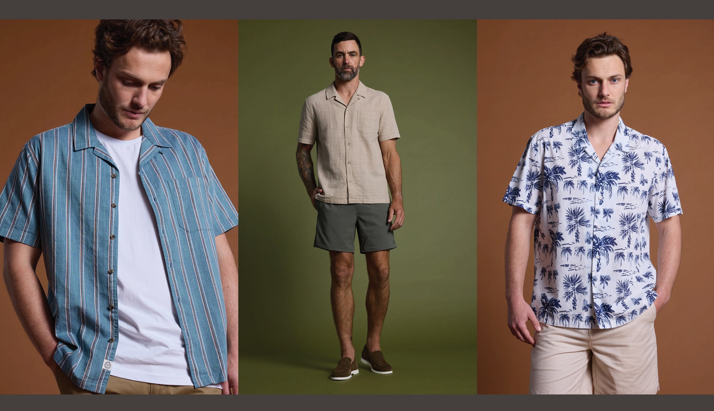 Shop our range of Cuban Collar Shirts available at Barkers. 