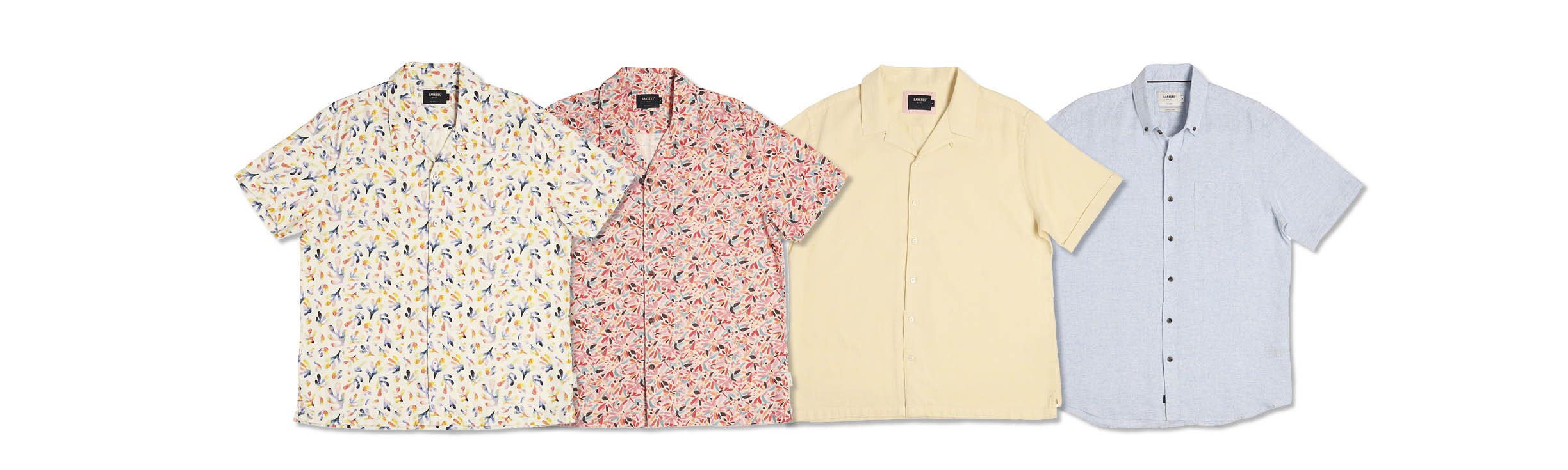 Shop the range of Cuban Collar Short Sleeve Shirts at Barkers. 