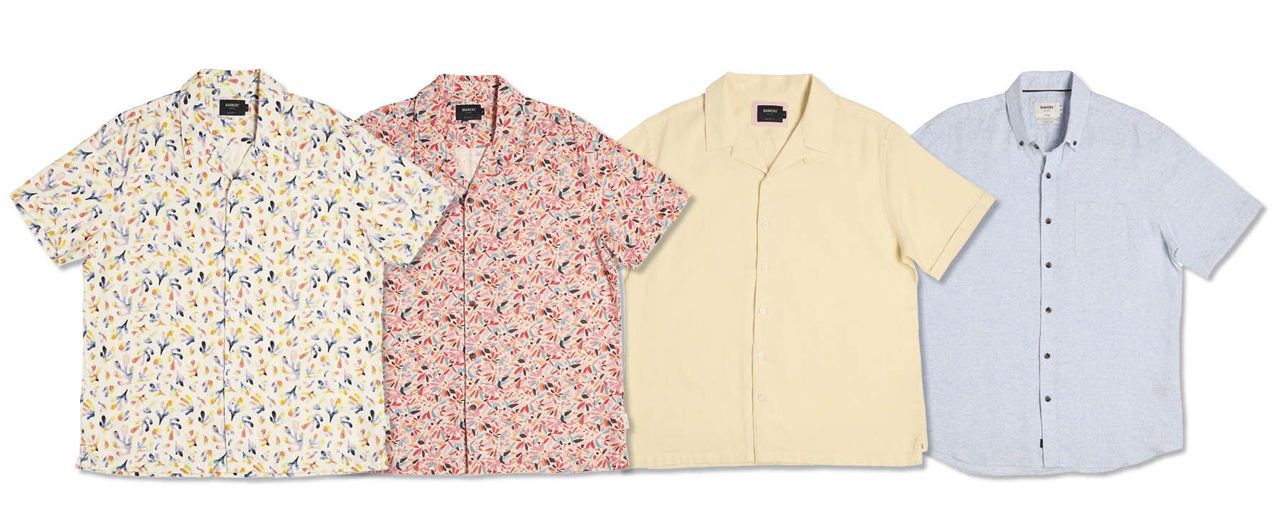 Shop the range of Cuban Collar Short Sleeve Shirts at Barkers. 